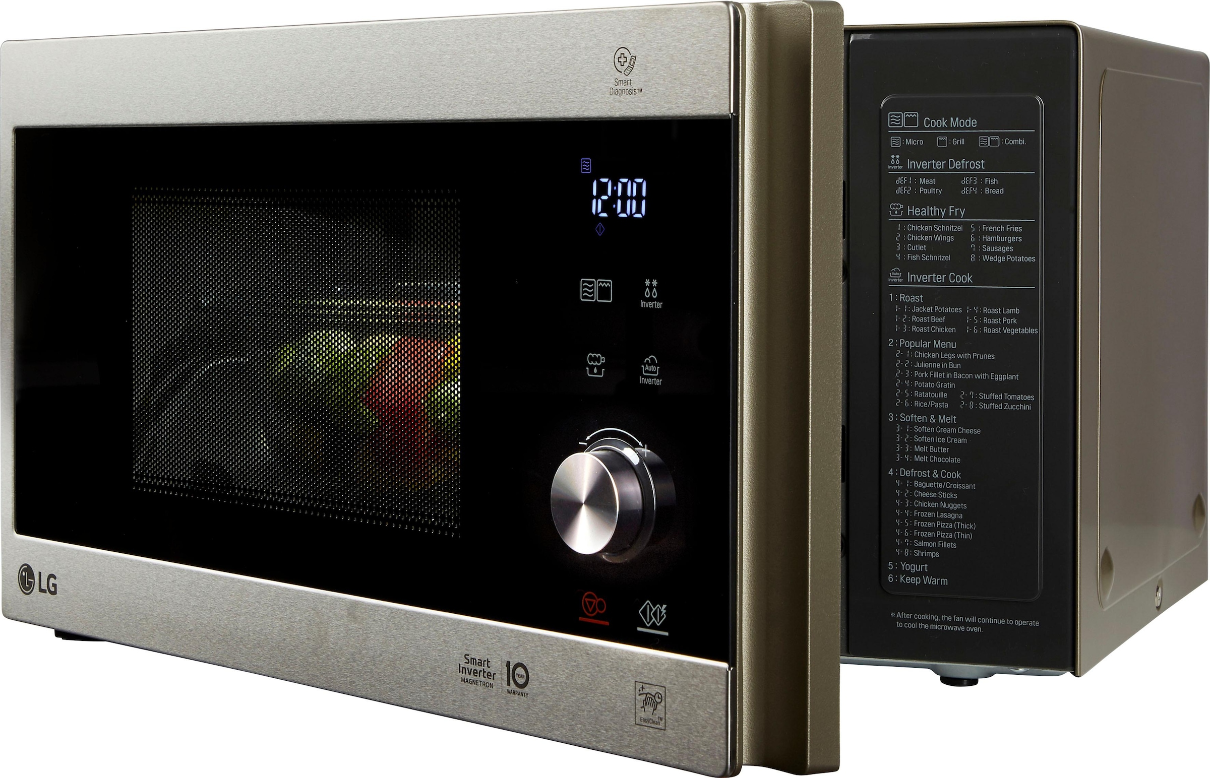 LG Mikrowelle »MH 6565 CPS«, Grill, 1000 W, Smart Inverter Technologie, echte Glasfront