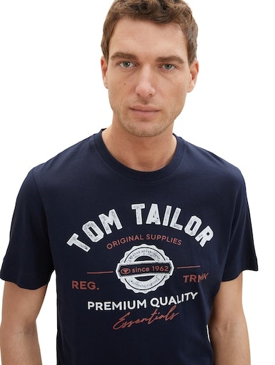 bei Logofrontprint T-Shirt, online shoppen TOM OTTO TAILOR großem mit