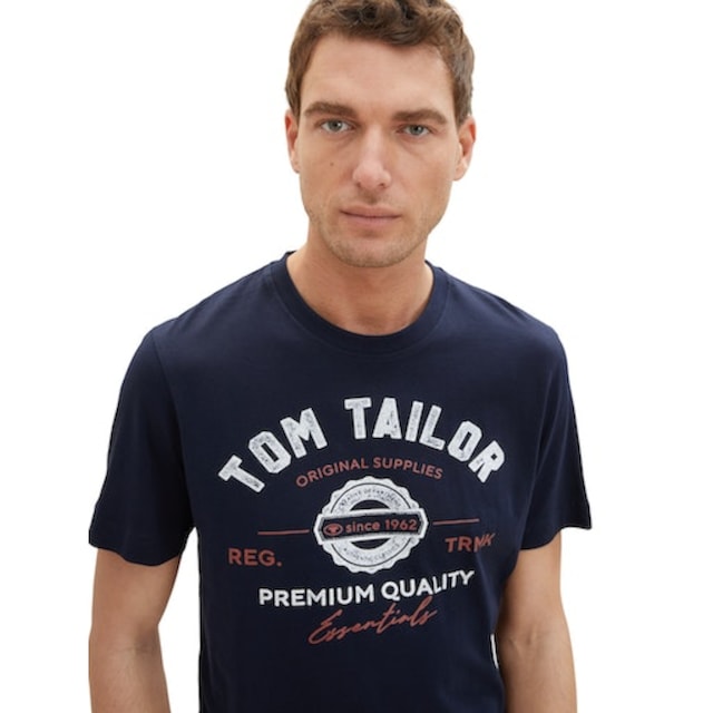 shoppen großem mit T-Shirt, bei TOM online Logofrontprint TAILOR OTTO