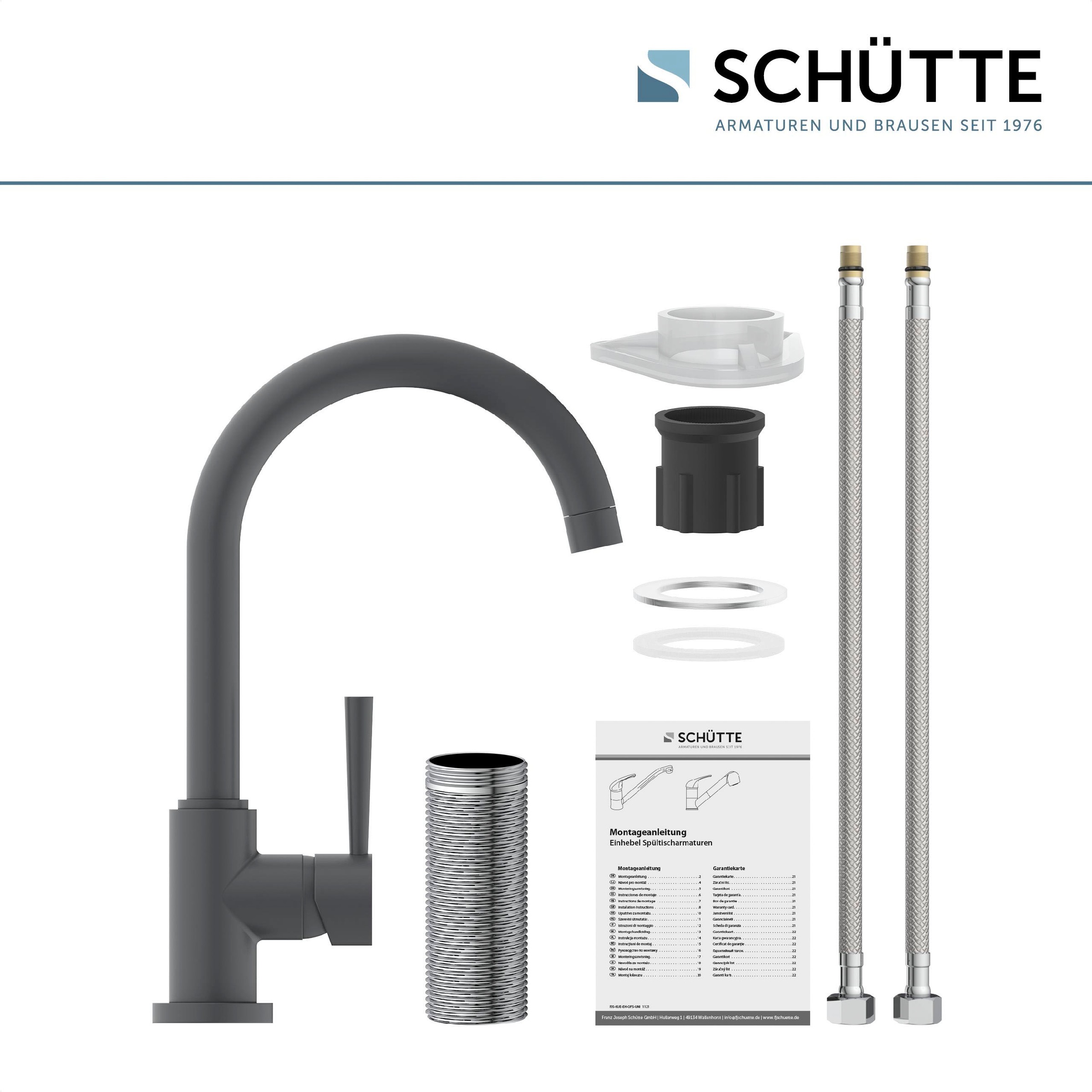 Schütte Spültischarmatur »CORNWALL«, energiesparender Cold-Start, 360° schwenkbare Mischbatterie, Hochdruck