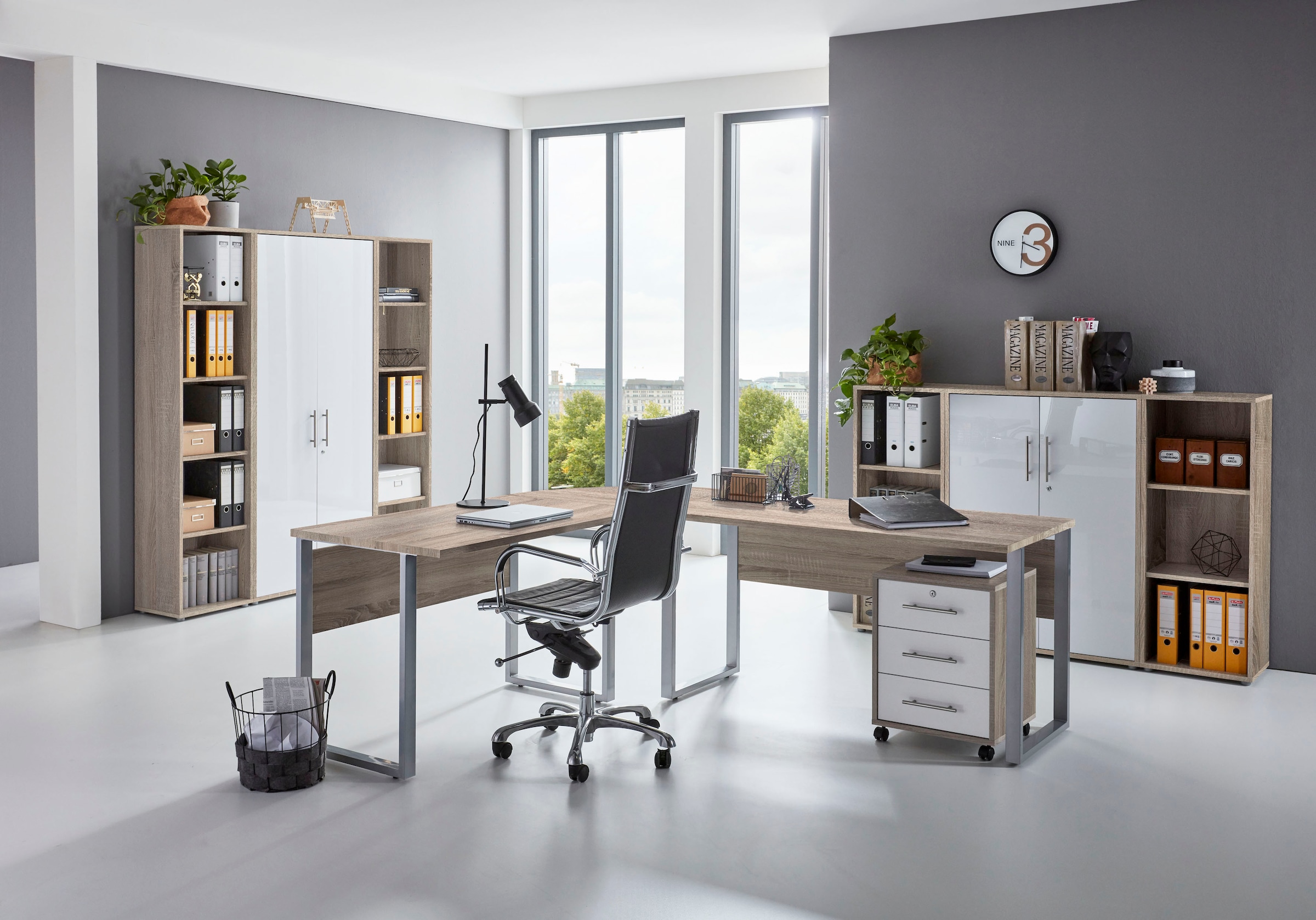 BMG Möbel Büromöbel-Set »Tabor Office 5«, (Set, 10 tlg.)