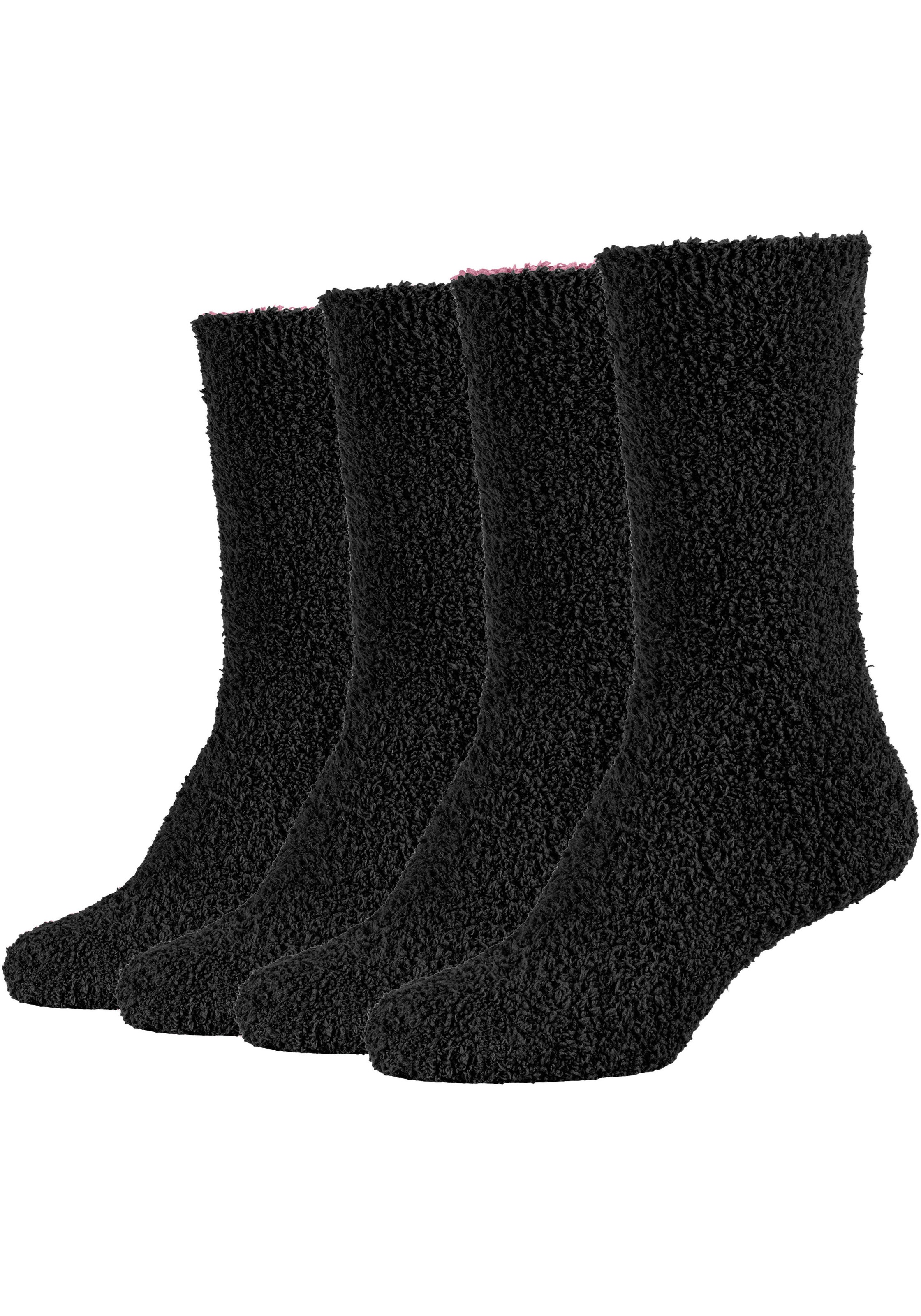 Camano Kuschelsocken »warm & cozy«, (4 Paar), bequem, weich, soft, kein Einschneiden, winter warm cozy