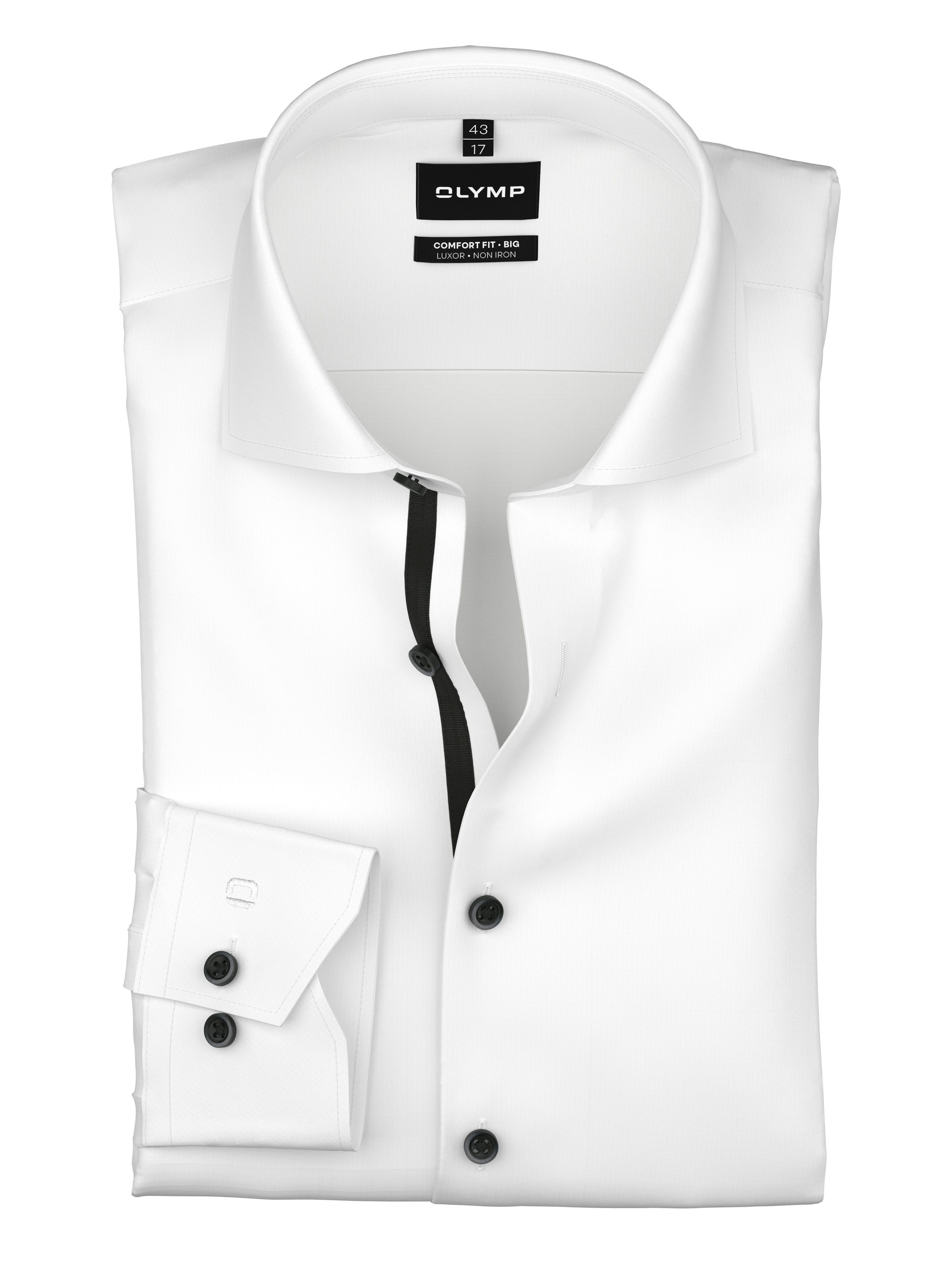 OLYMP Langarmhemd Businesshemd, Big & Tall, unifarben, New Kentkragen