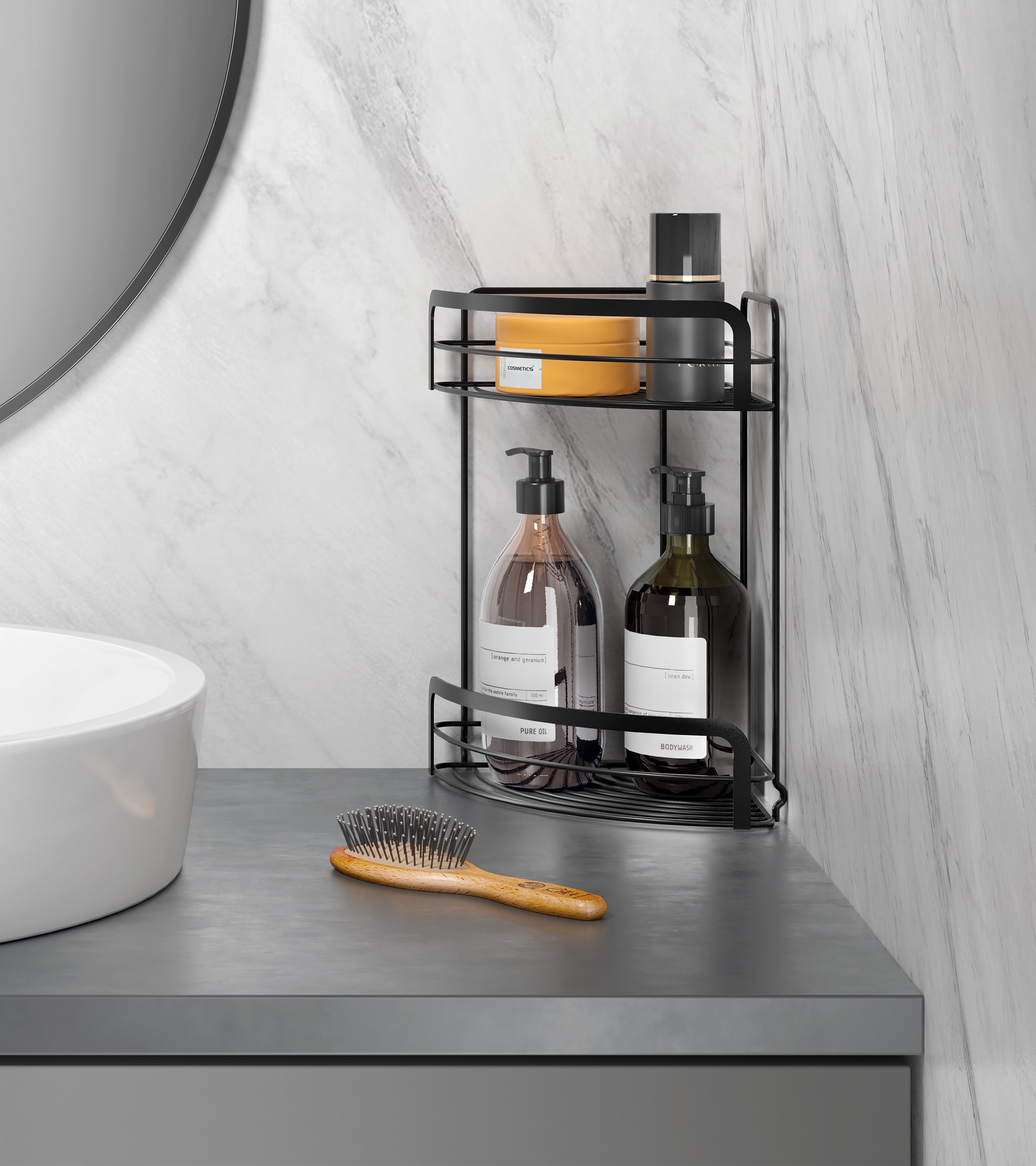 Metaltex Duschregal, (1 St.), Vintage Optik, 2 Etagen, mit exclusiver TouchTherm® Beschichtung