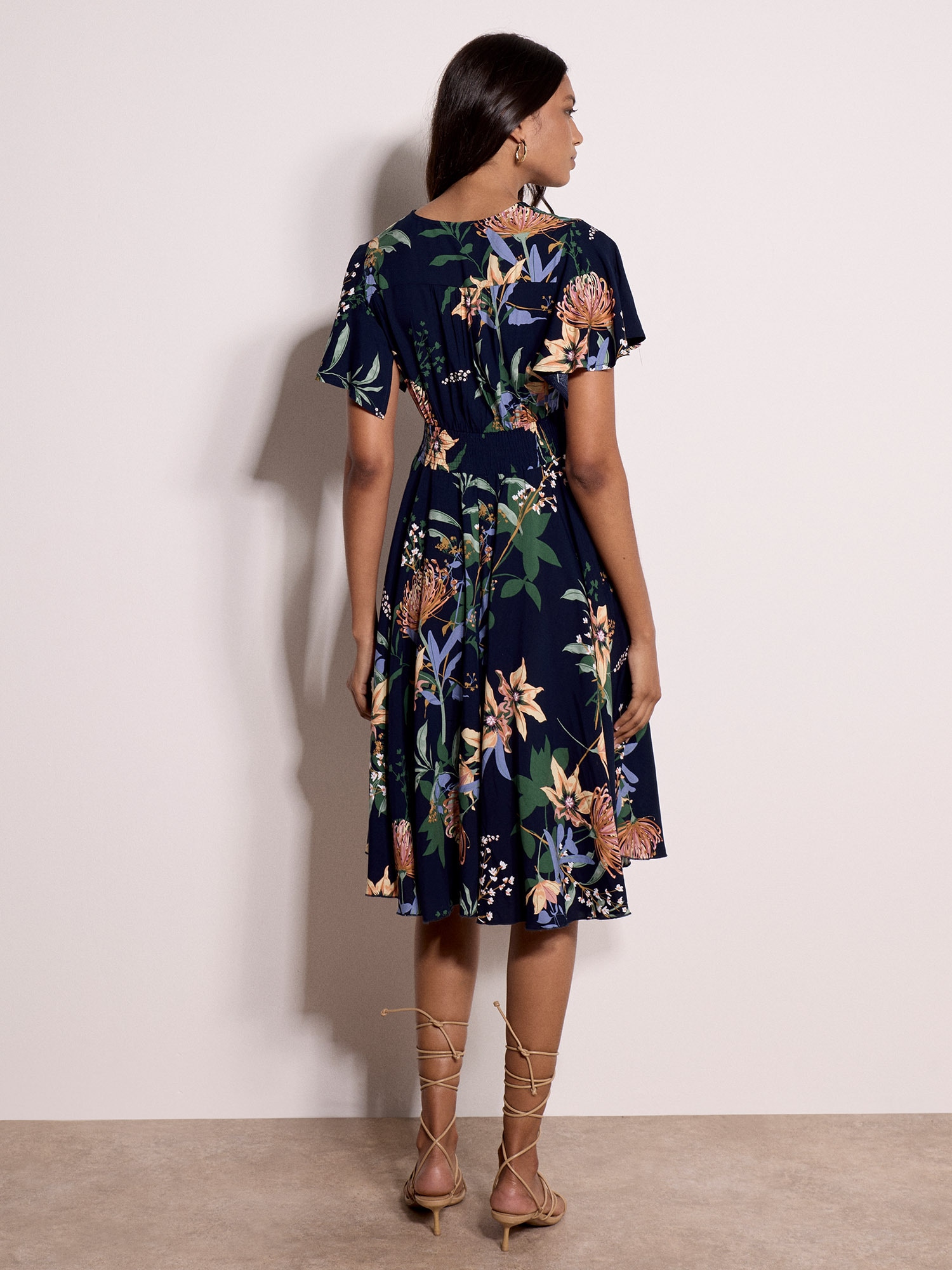 Apricot Midikleid »Apricot Midi-Kleid mit botanischem Blumenmuster«