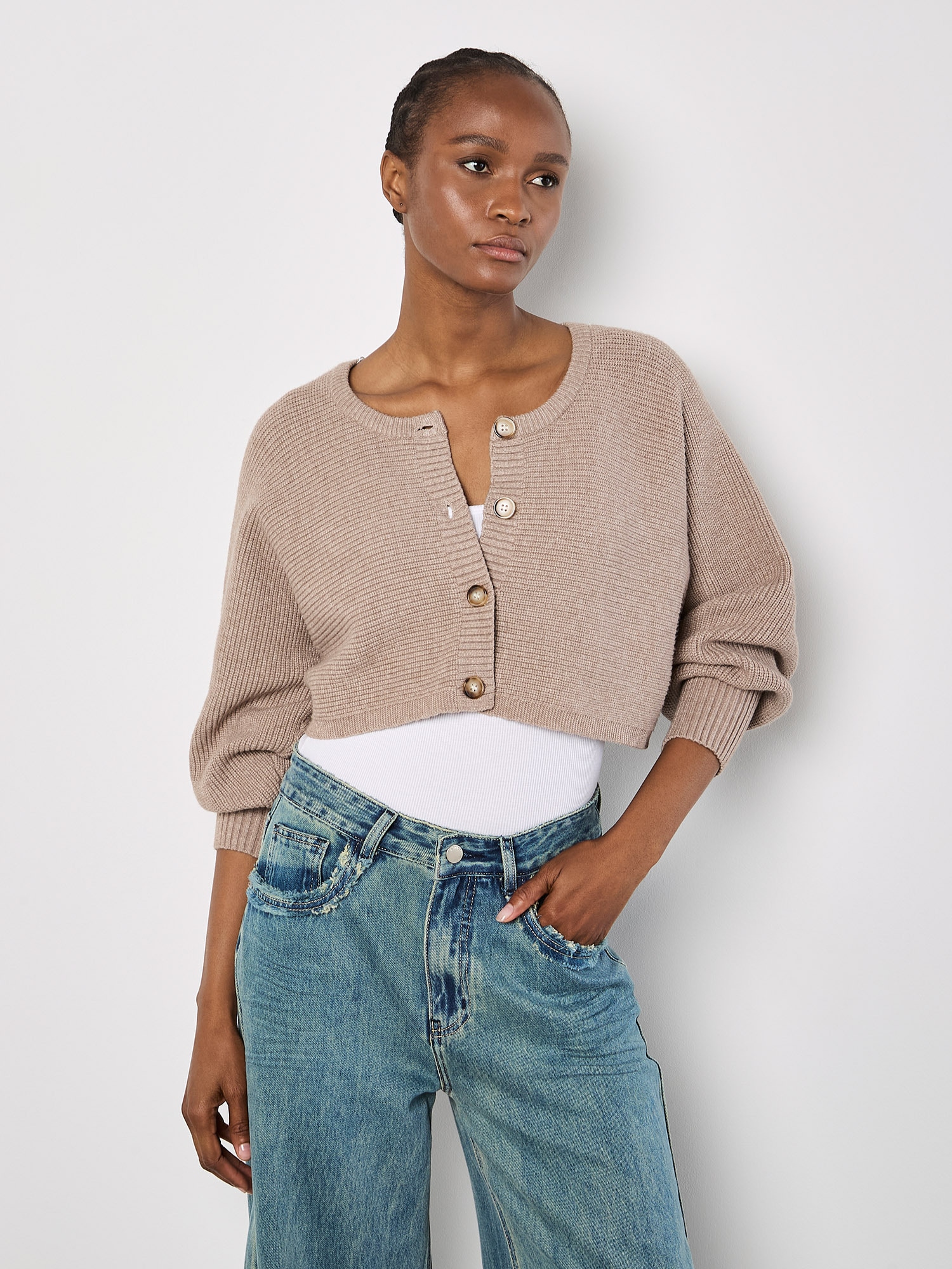 Apricot Cardigan »Strickjacke« in Croppedlänge