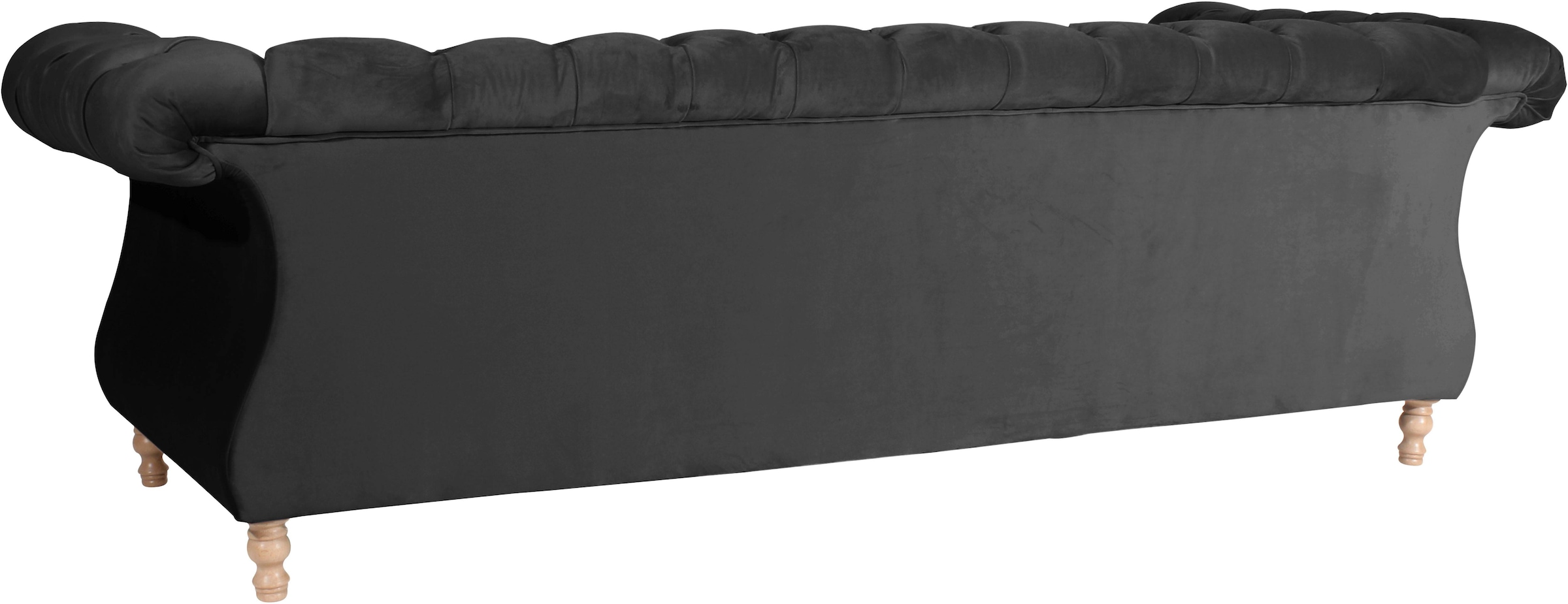 Max Winzer® Chesterfield-Sofa »Isabelle«, mit Knopfheftung & gedrechselten Füßen in Buche natur, Breite 260 cm