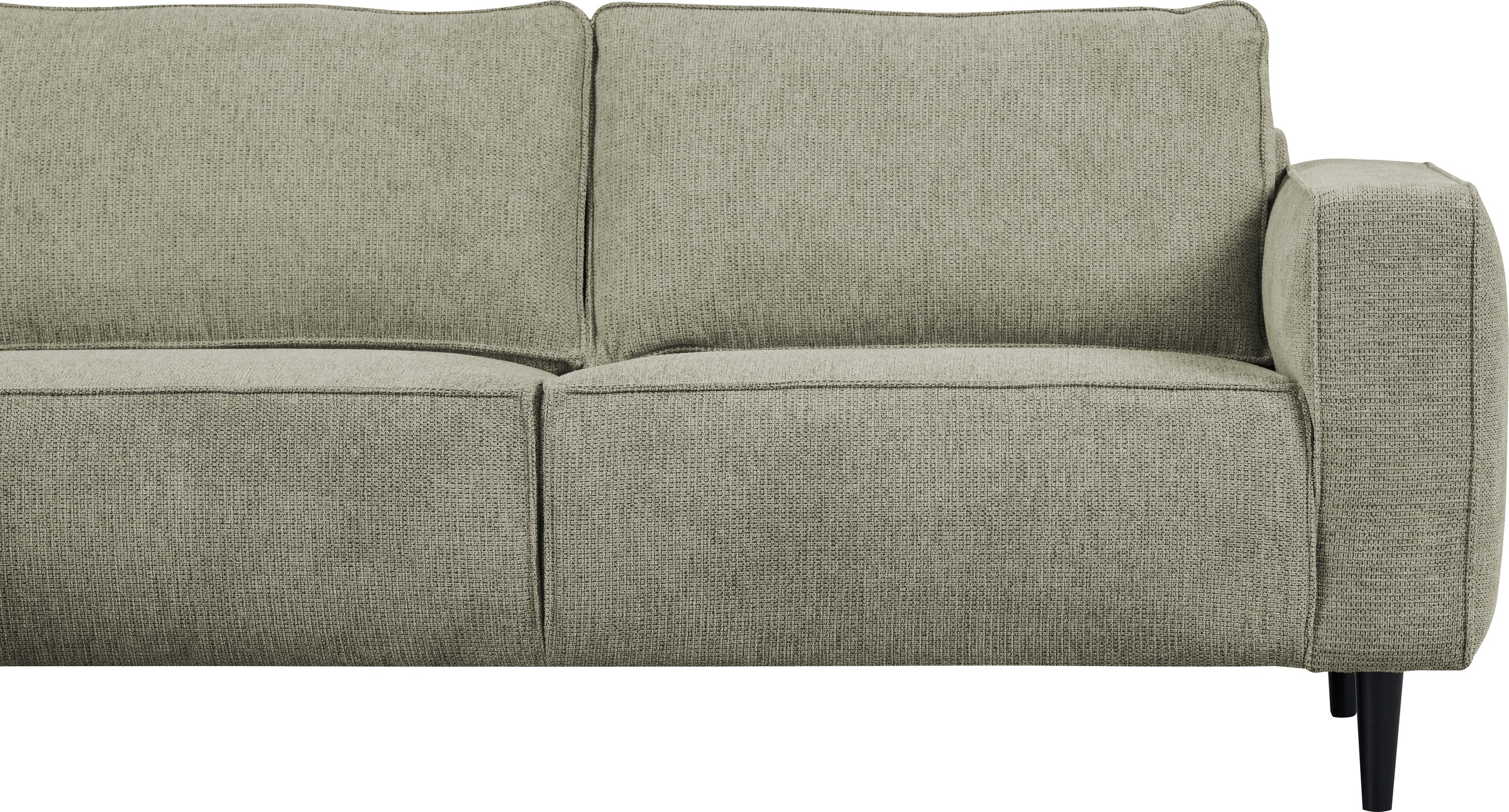 Places of Style Ecksofa »Fumone, Lederoptik oder Soft-Touch Chenille«, Breite 260, mit schwarzen Massivholzfüßen