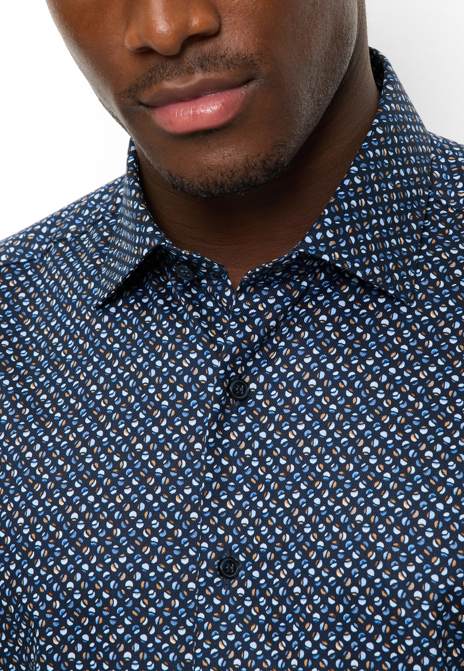 OLYMP Langarmhemd »Level Five« Businesshemd, body fit, New York Kentkragen, gemustert