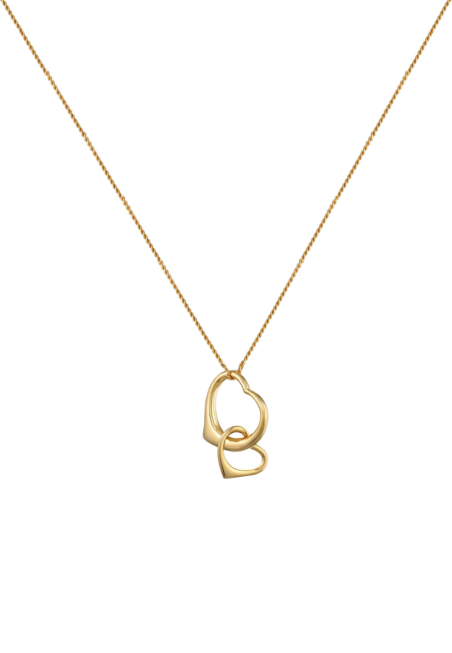 Elli Premium Kette mit Anhänger »Halskette Halskette mit Herz Anhänger 585 Gelbgold«