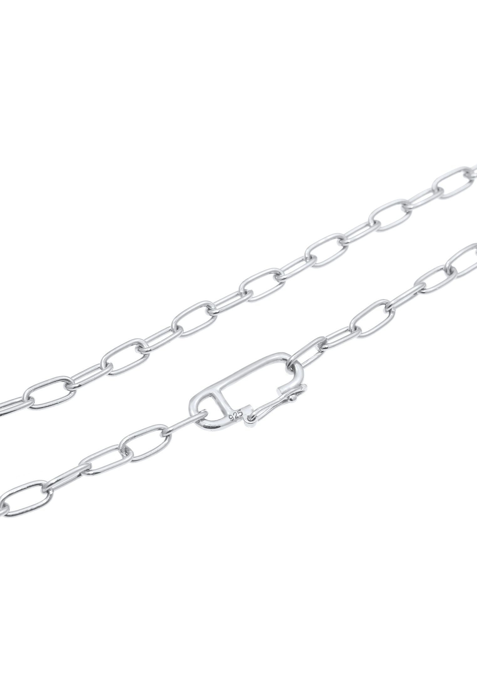 Elli Kette mit Anhänger »Halskette Gliederkette Oval Verstellbar Basic 925 Silber«