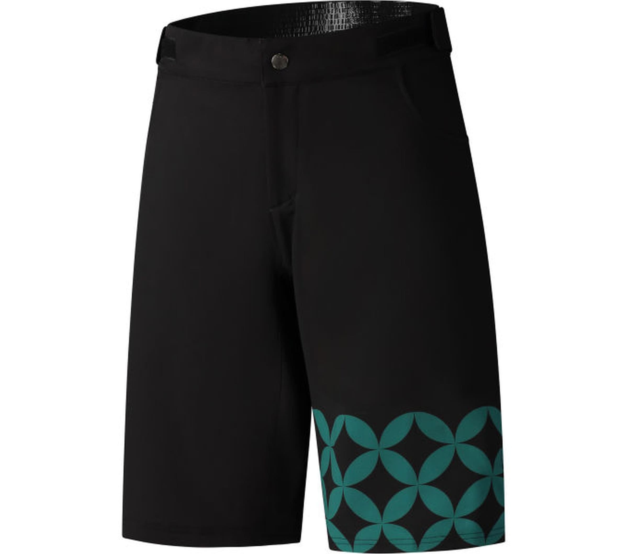 Fahrradhose »W's SAYAMA PRINTED SHORTS, Black/Green«