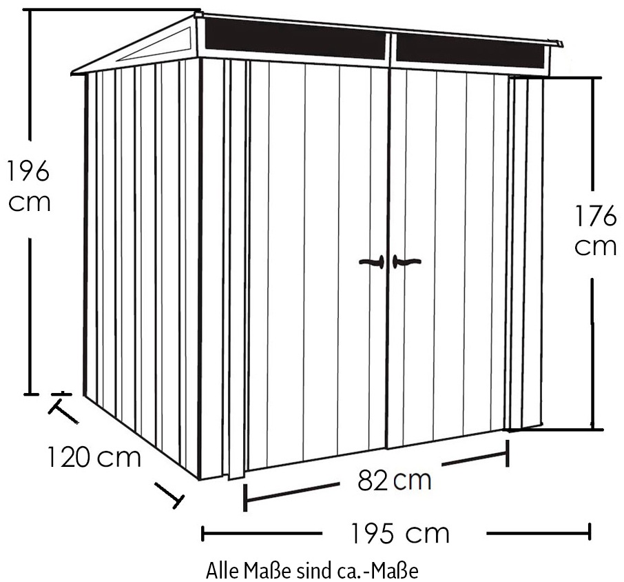 SPACEMAKER Gerätehaus, Metall