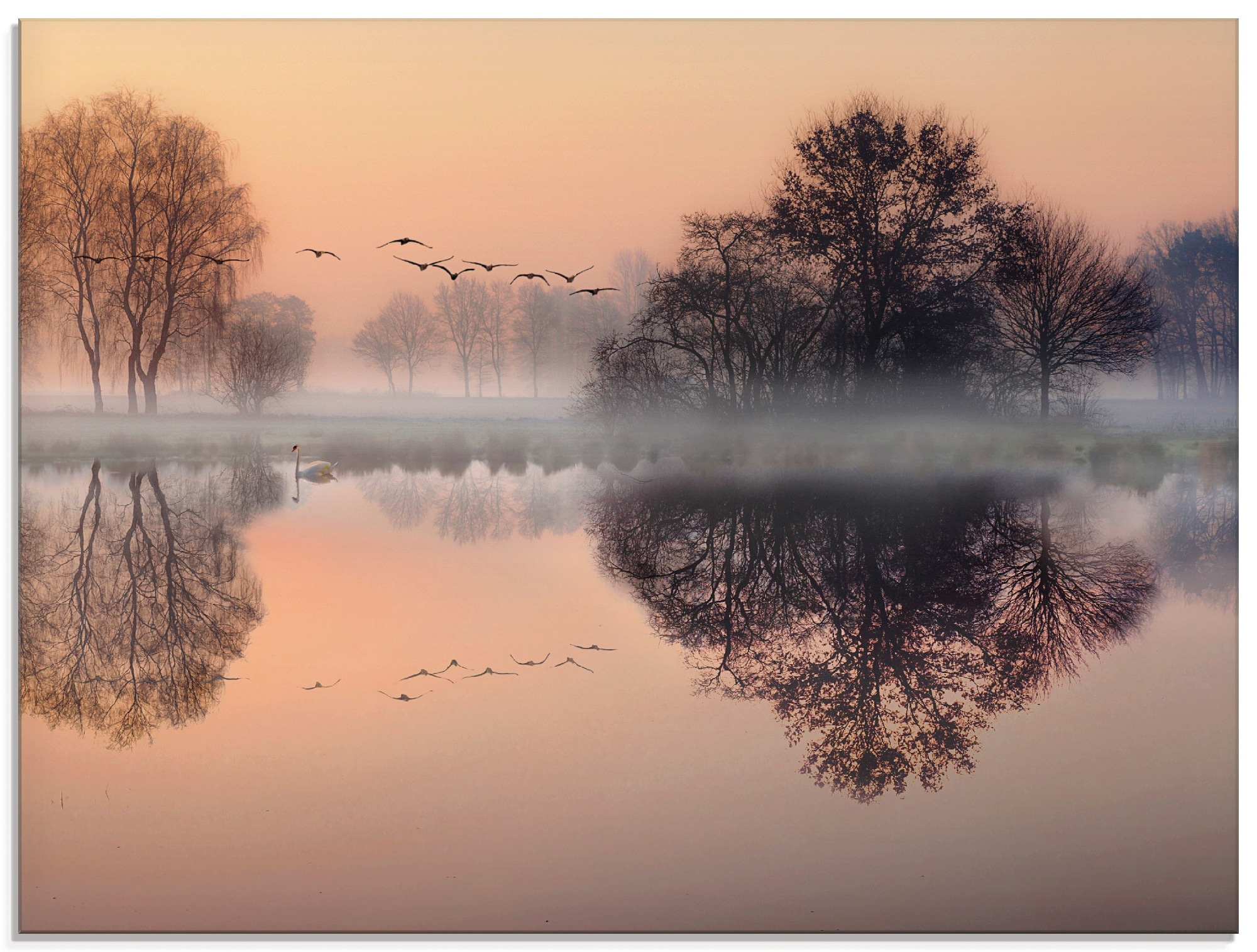 Glasbild »Früh morgens am See....«, Gewässer, (1 St.), in verschiedenen Größen