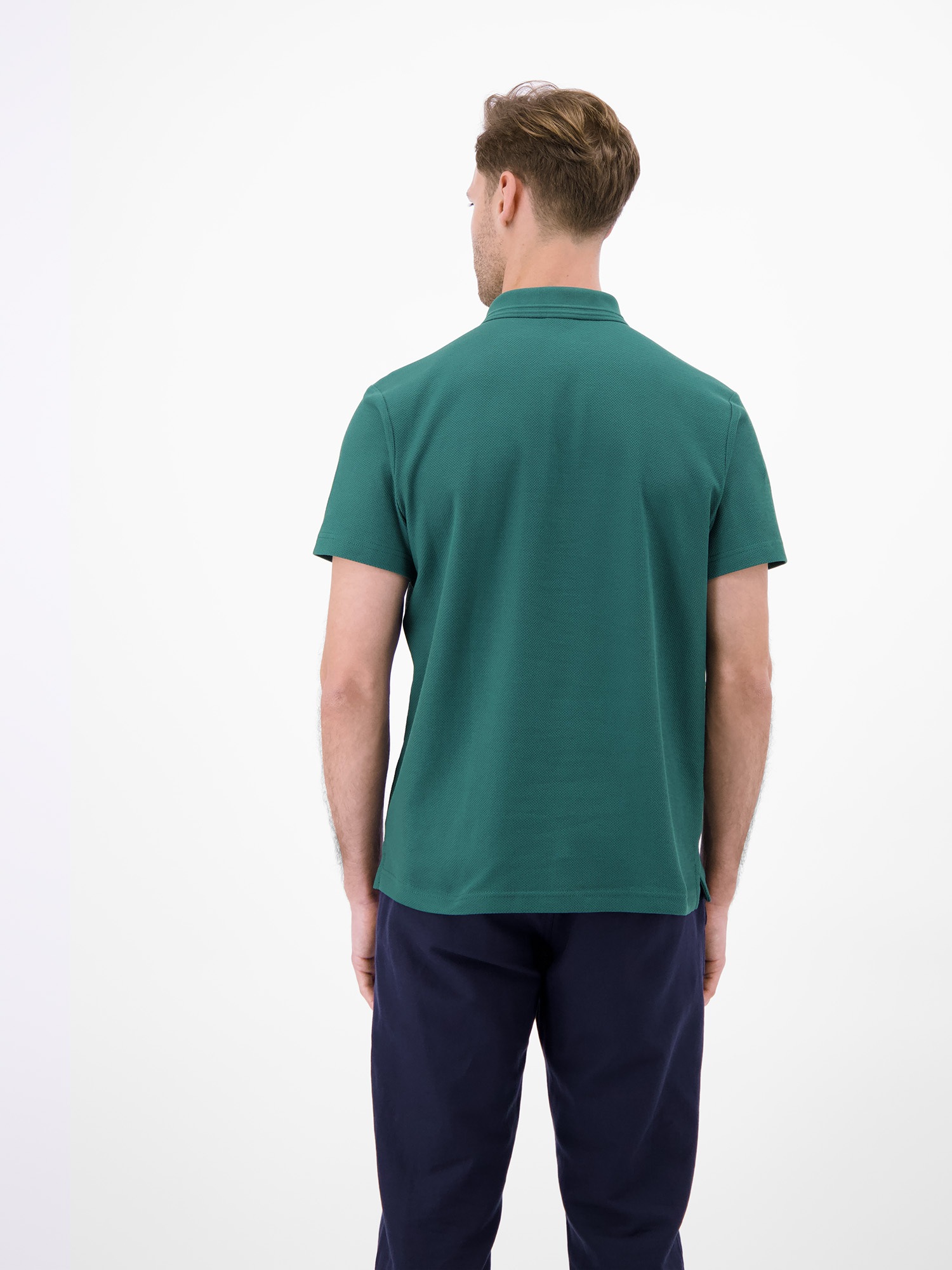 LERROS Poloshirt »Poloshirt mit Waffelstruktur aus 100 % Baumwolle«