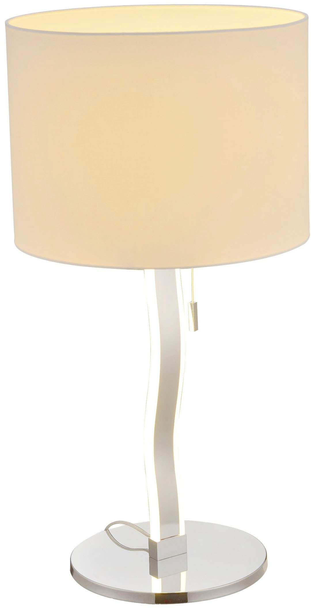 Schirm OTTO 1x E27 incl. 68cm, Höhe 60W, näve 35cm D: flammig-flammig, Tischleuchte 1 LED, weiß excl. LED max. »Aurelia«, bei