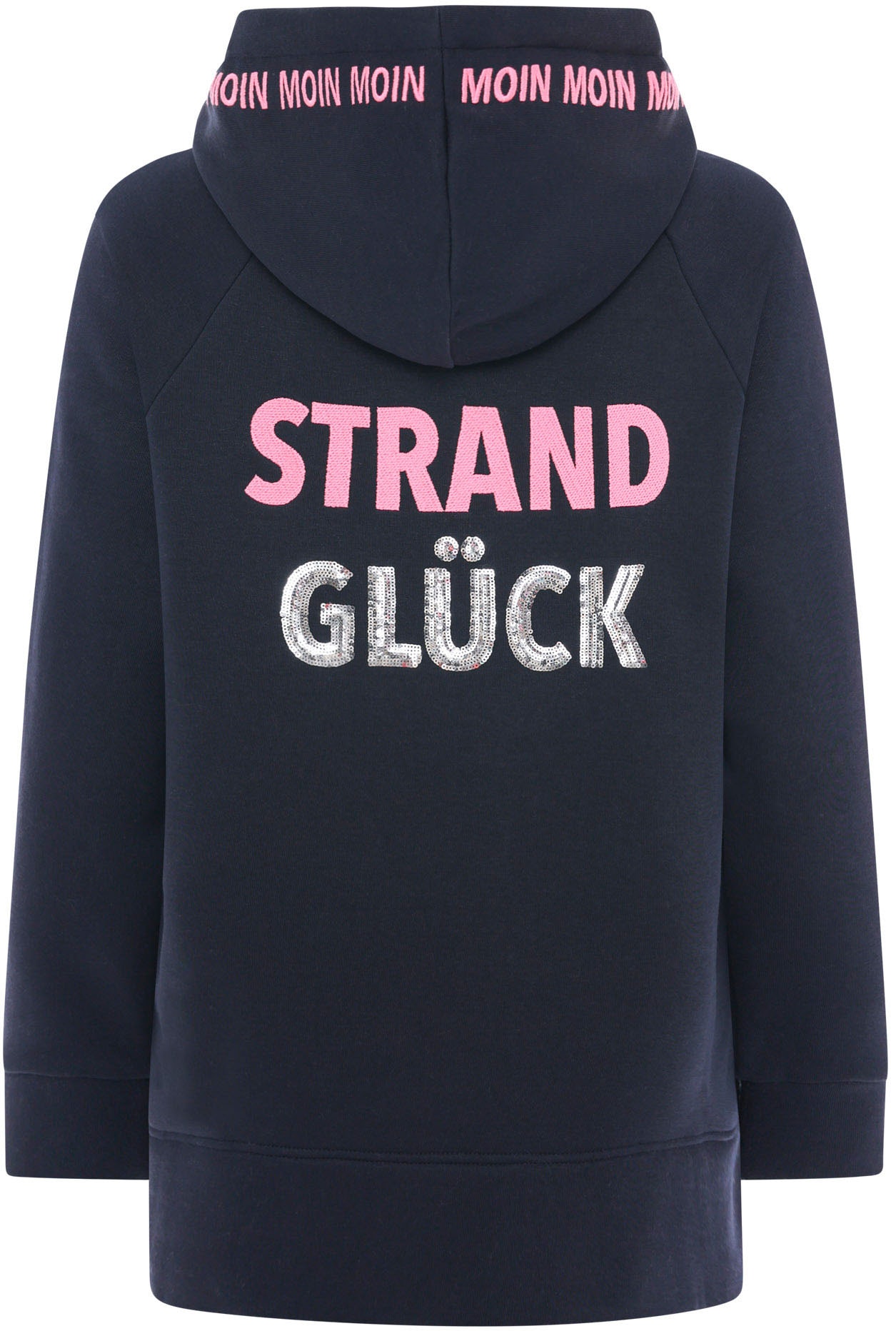 Zwillingsherz Hoodie »"Strandglück Paillette"«, mit Anker-Motiv und "Moin"- Schriftzug
