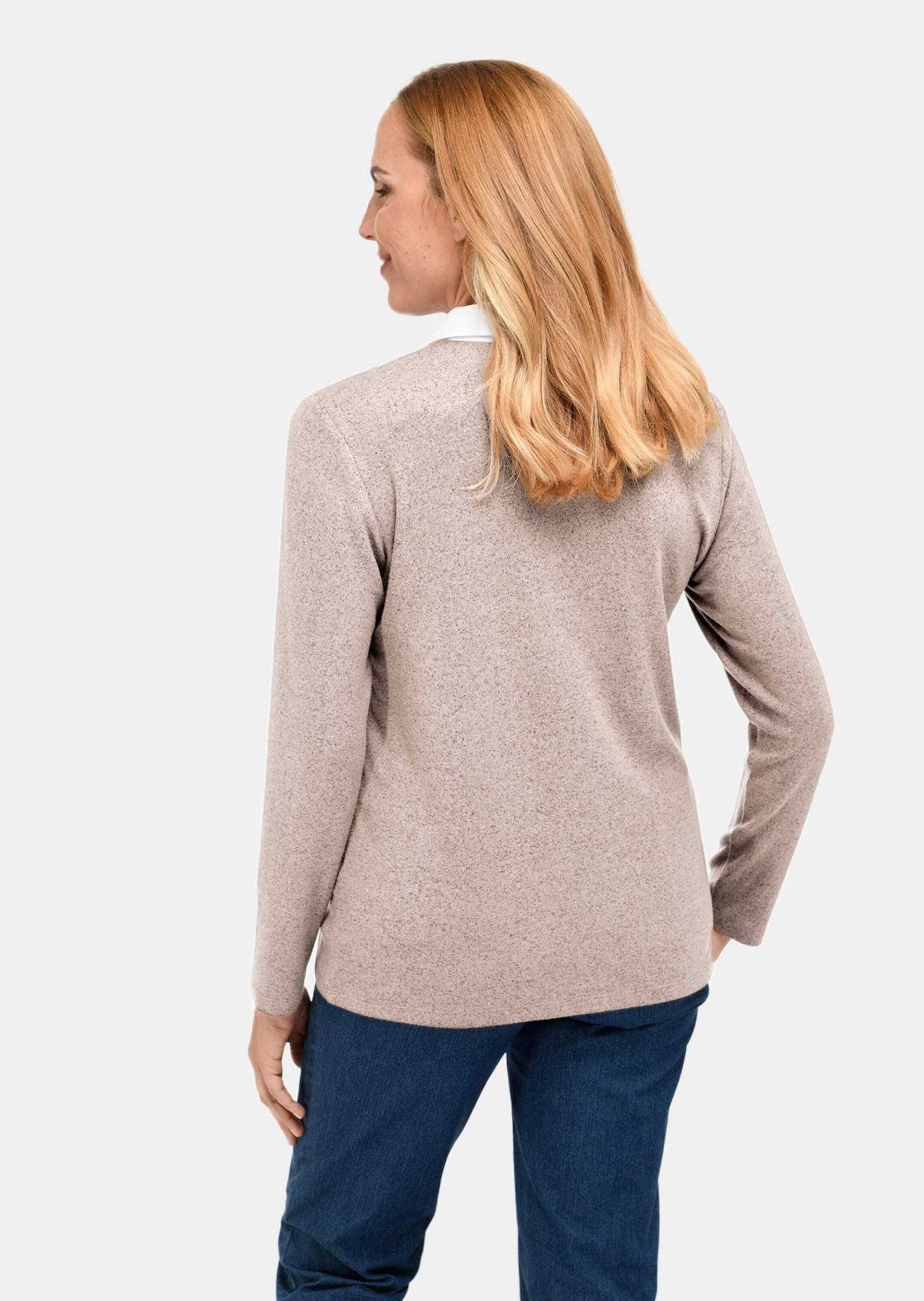 GOLDNER Poloshirt »Kurzgröße Thermopoloshirt mit flauschiger Innenseite und Baumwollkragen«