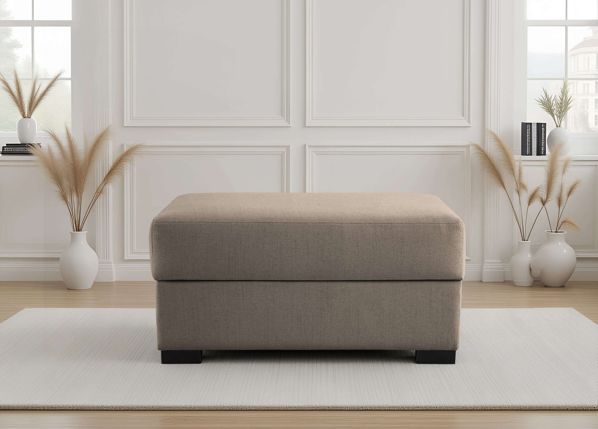 Home affaire Polsterhocker »Branwell«, 95/63 cm, Struktur fein, mit Stauraum