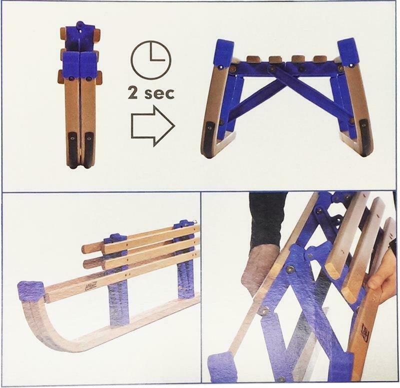 COLINT Faltschlitten »Davos 100 cm blaue Böcke«