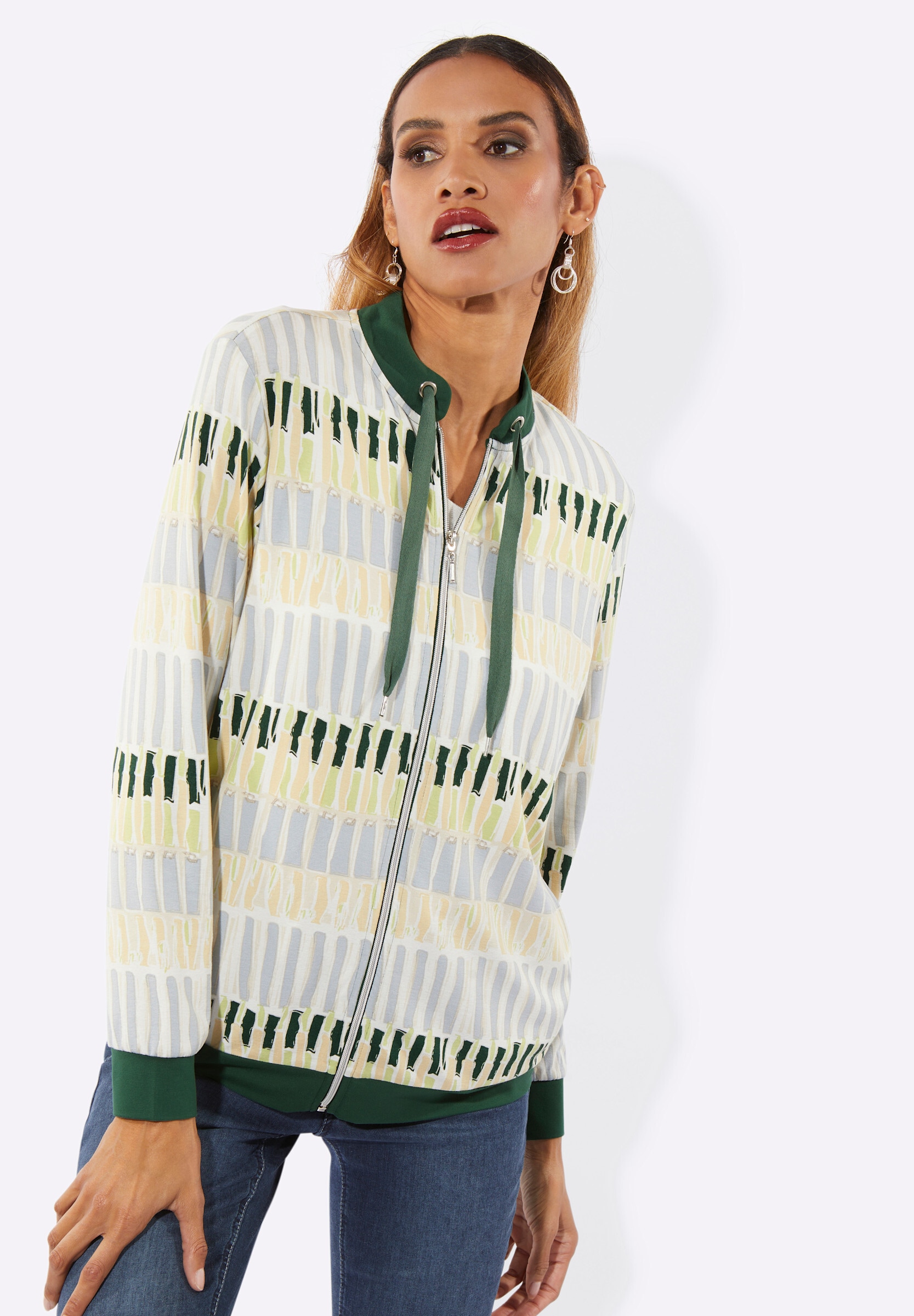 creation L Shirtjacke »Shirtjacke Shirtjacke mit Stehkragen«