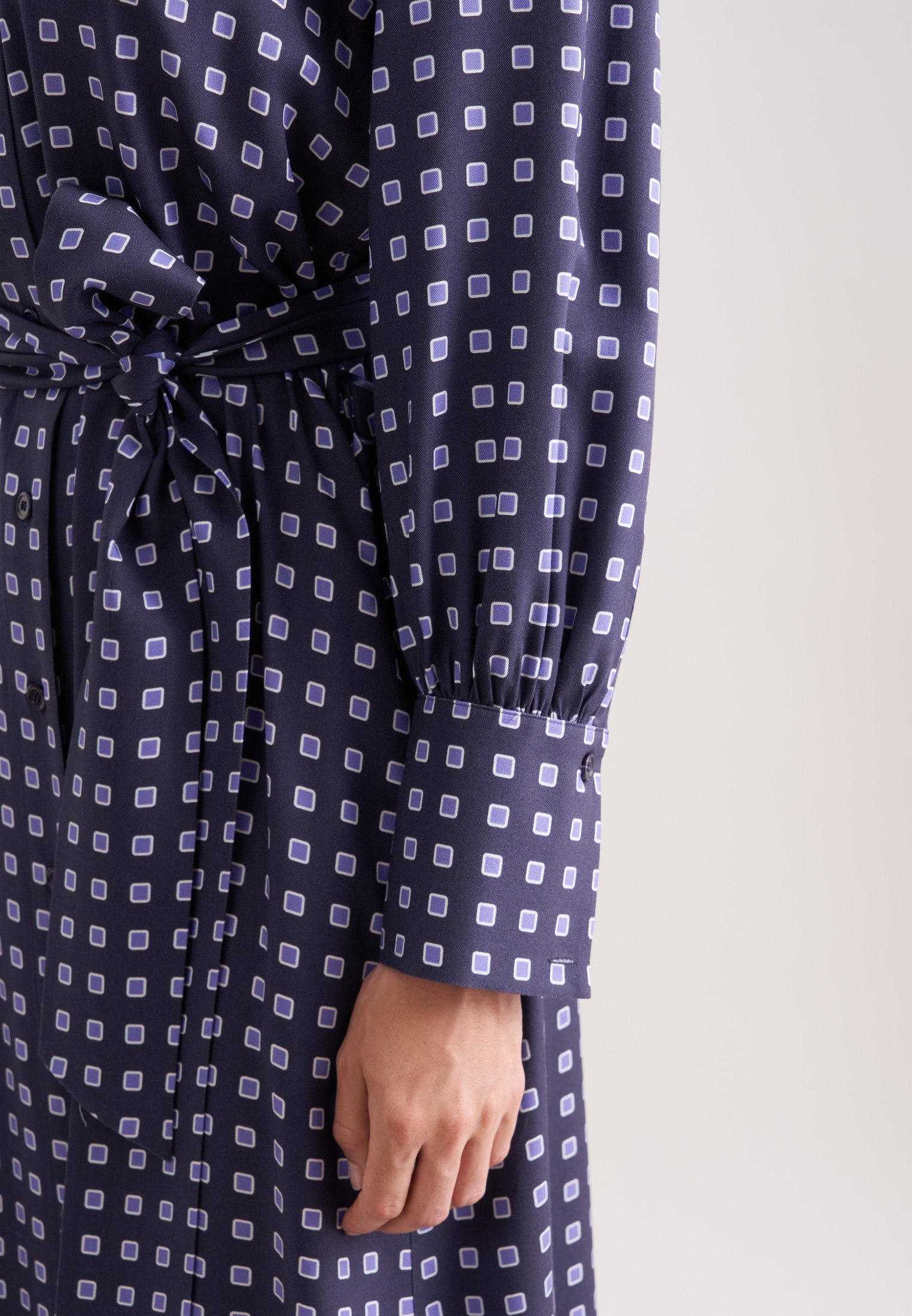 seidensticker Sommerkleid 1/1 Kragen Geometrische Muster