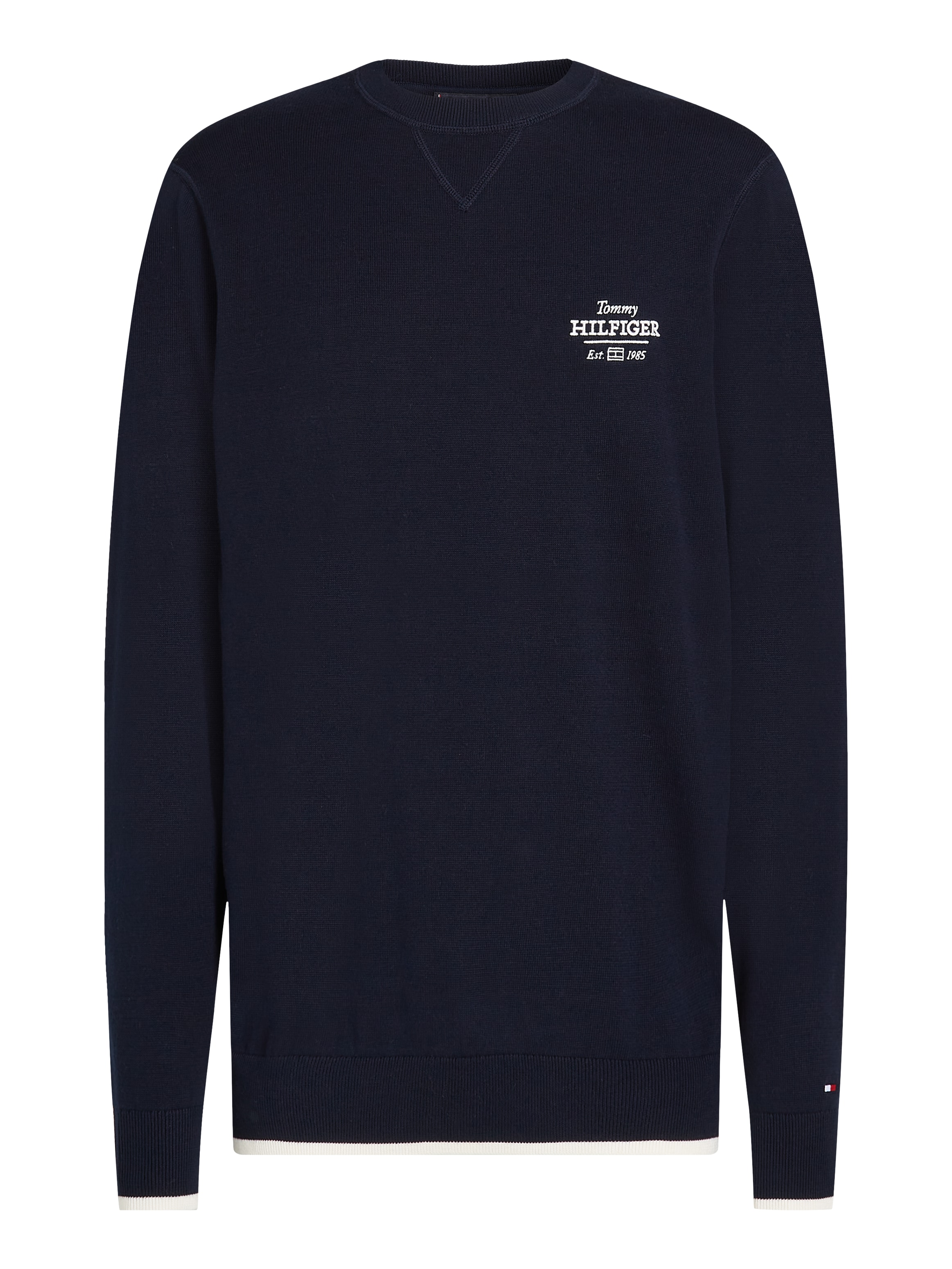 Tommy Hilfiger Rundhalspullover »GRAPHIC COTTON CREW«, mit Logostickerei
