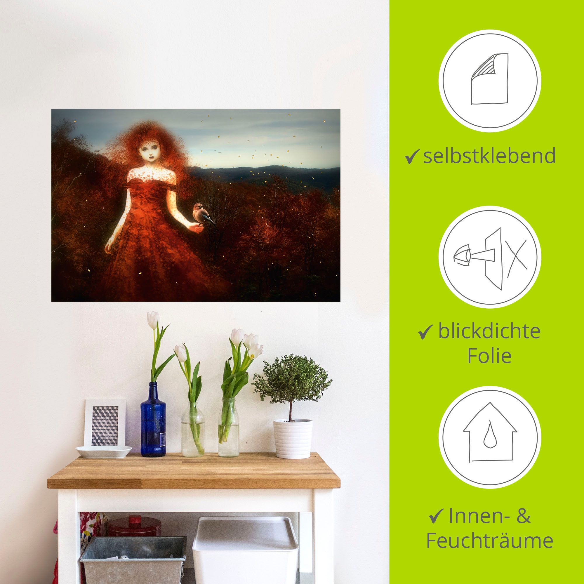 Artland Wandbild »Holla die Waldfee«, Märchenbilder, (1 St.), als Alubild, Leinwandbild, Wandaufkleber oder Poster in versch. Größen