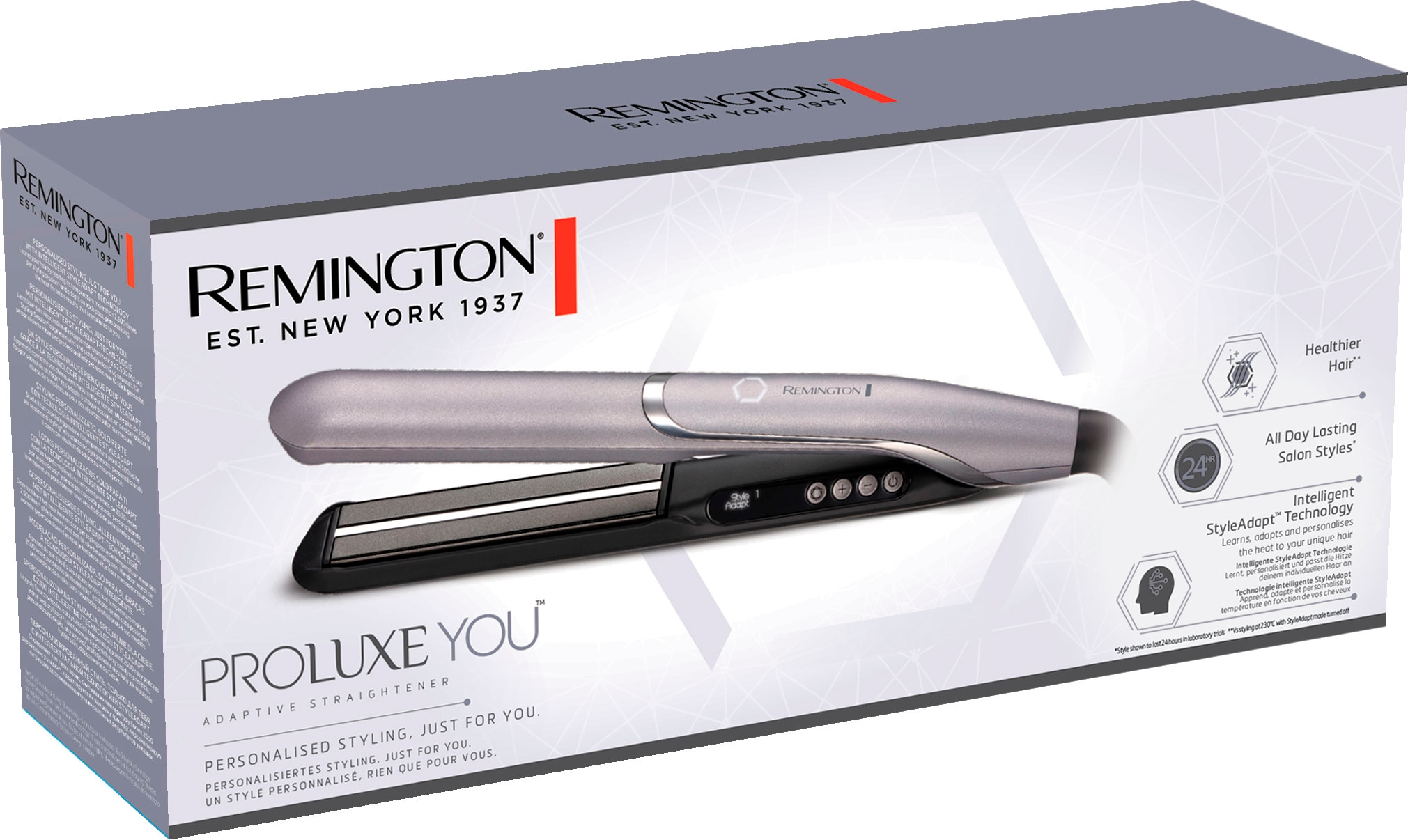 Remington Glätteisen »PROluxe Memory lernfähiger You™ Nutzerprofile OTTO Keramik-Beschichtung, 2 bei S9880«, Funktion, jetzt kaufen StyleAdapt™ Haarglätter