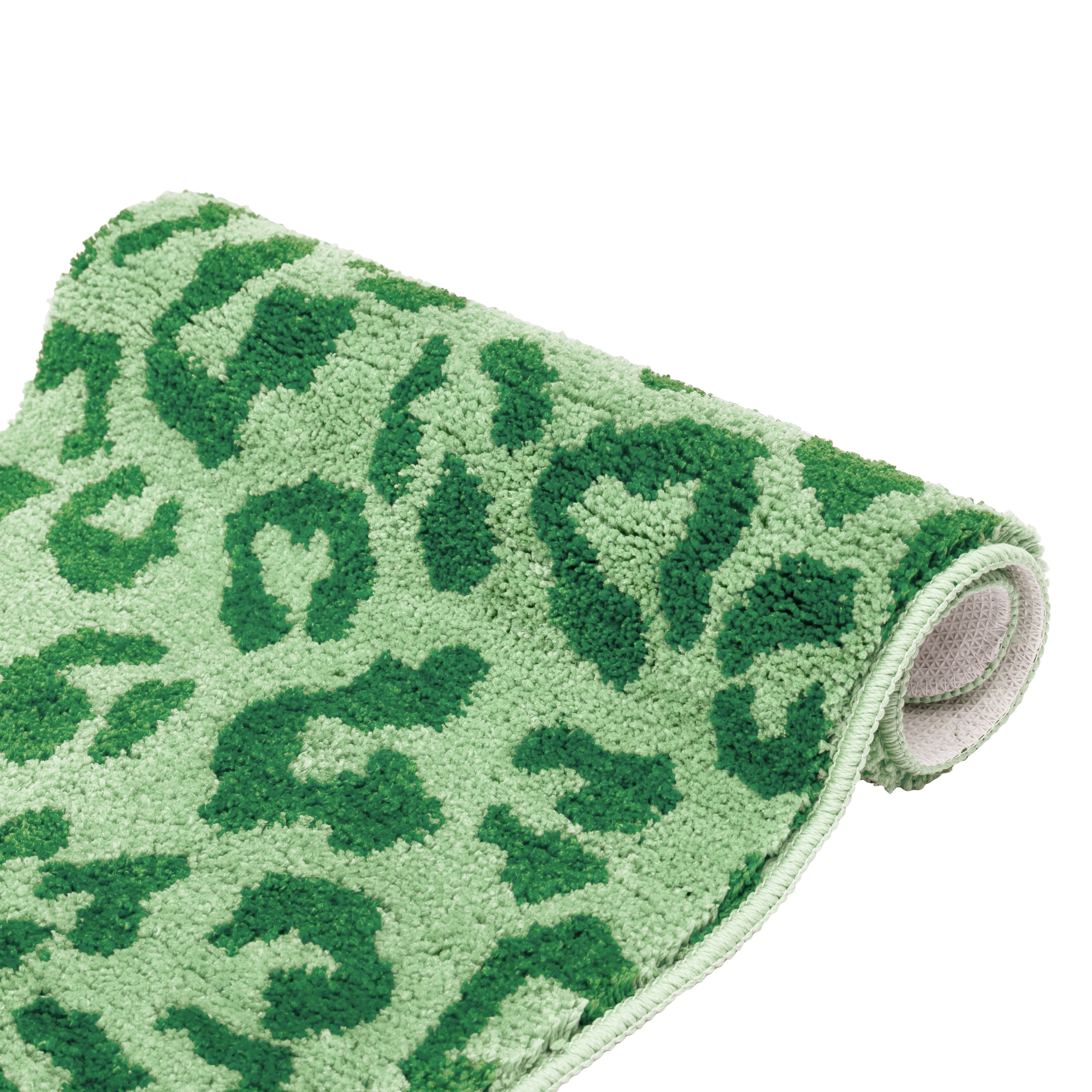 OTTO home Badematte »Anna Leo, Badvorleger, Badezimmer Teppich, Duschvorleger« Höhe 15 mm rutschhemmend beschichtet fußbodenheizungsgeeignet | schnell trocknend mit Animal Print, modernes Muster, Leo, weich
