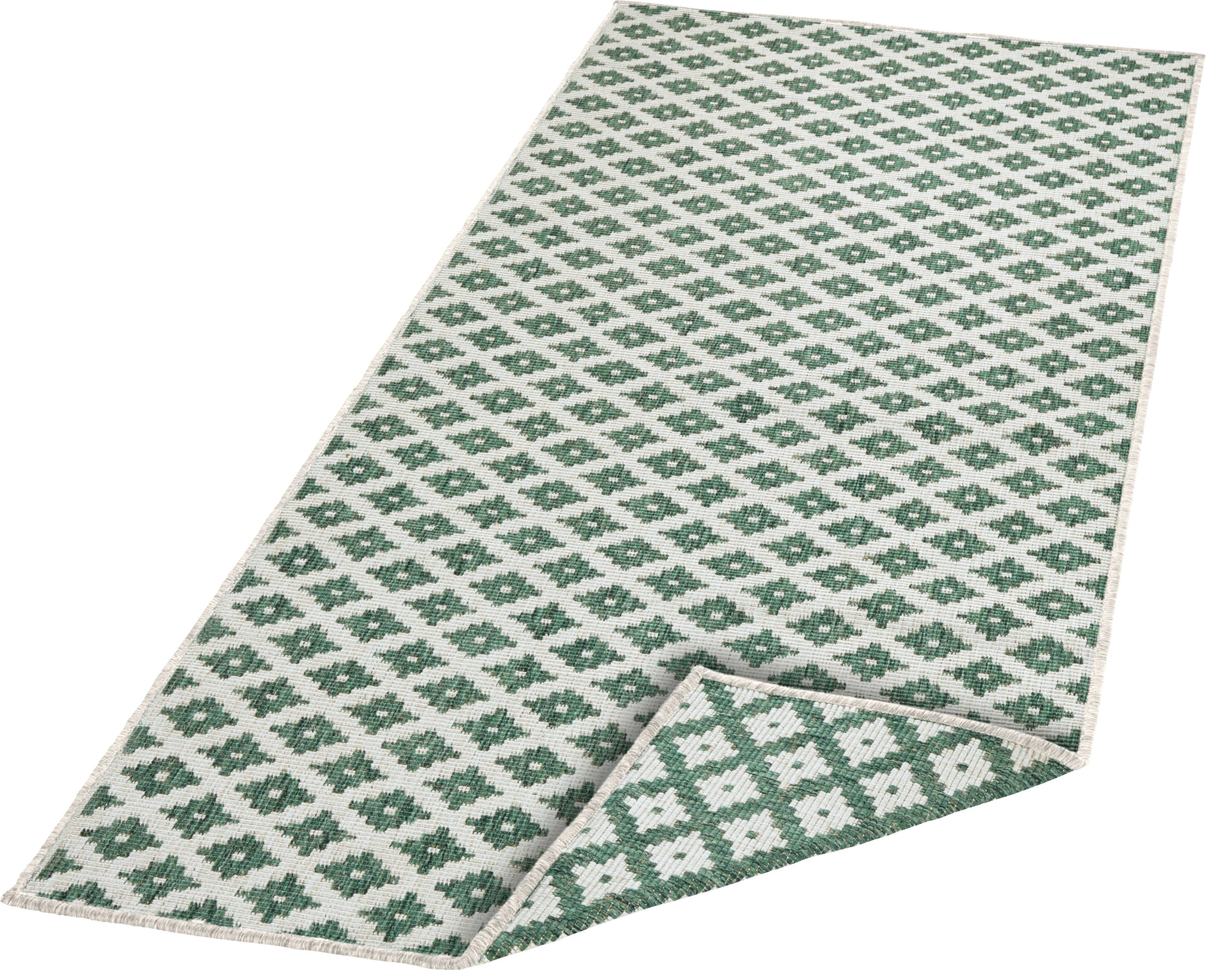 NORTHRUGS Teppich »Nizza Wendeteppich«, rechteckig, 5 mm Höhe, In-& Outdoor, Wetterfest, Balkon, Läufer, Wohnzimmer, Wasserfest
