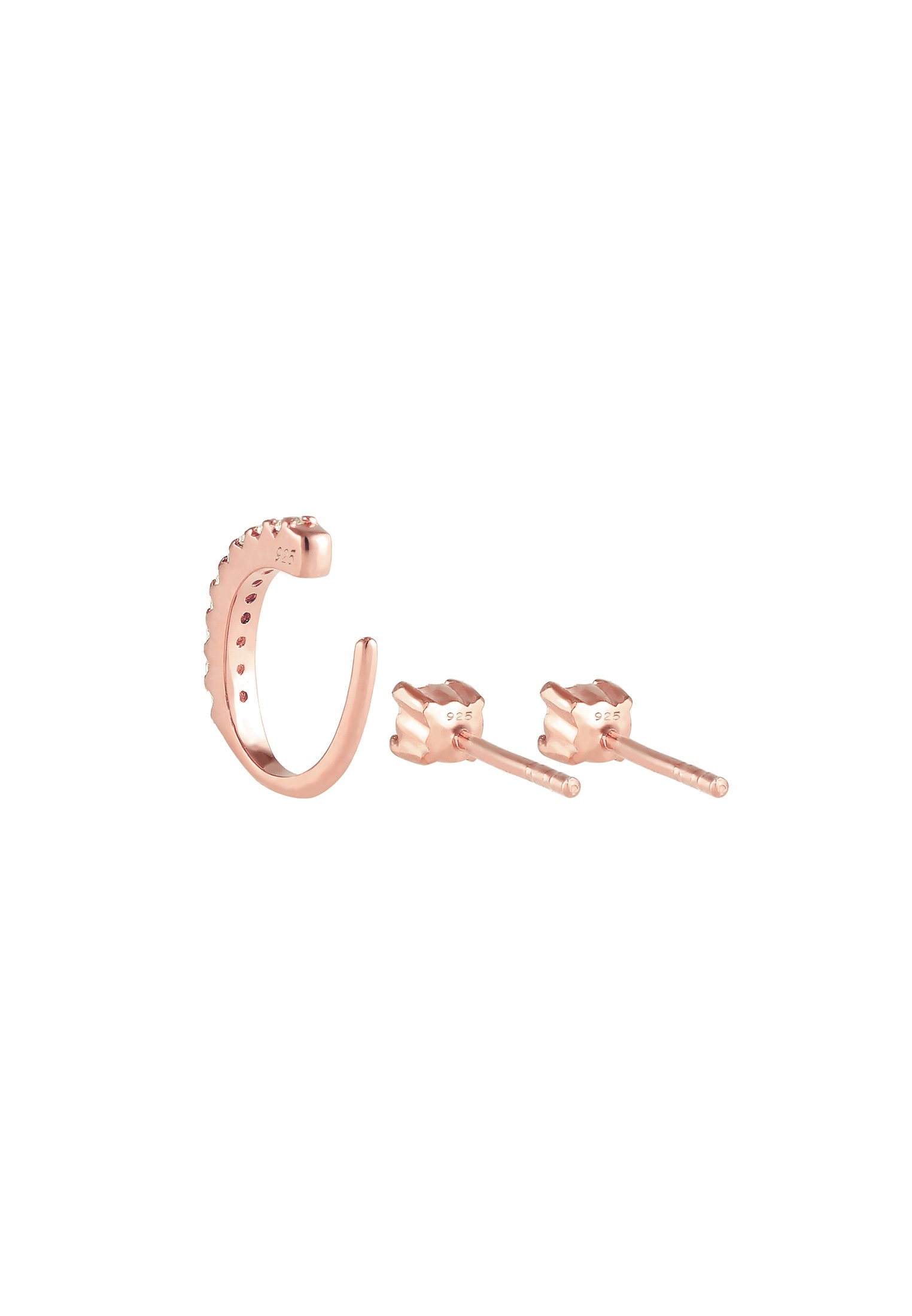 Elli Ohrstecker-Set »Ohrringe Ohrstecker Earcuff Zirkonia Set 925 Sterling Silber«