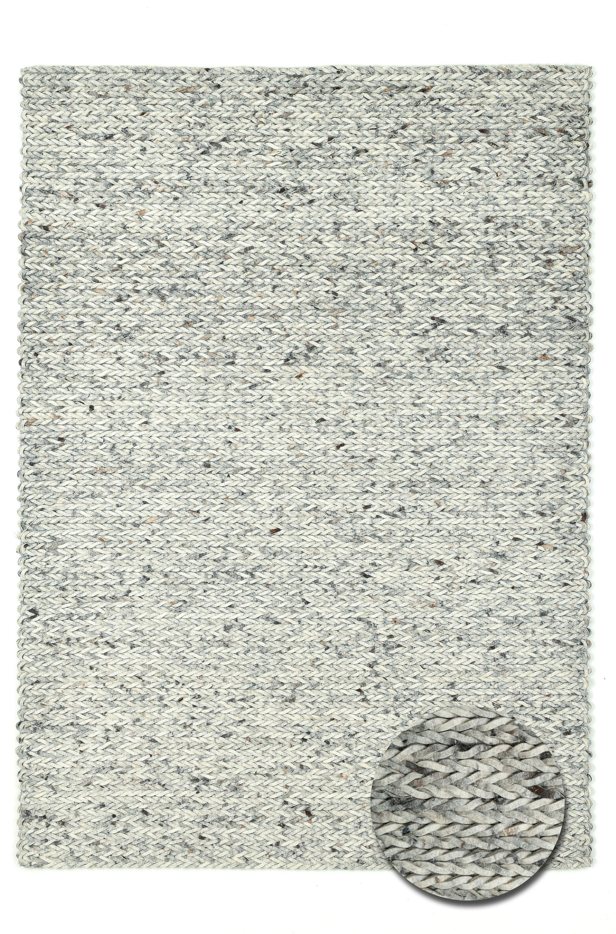 THEKO Wollteppich »Arlberg«, rechteckig, 23 mm Höhe, reine Wolle, Strickoptik, ideal im Wohnzimmer & Schlafzimmer