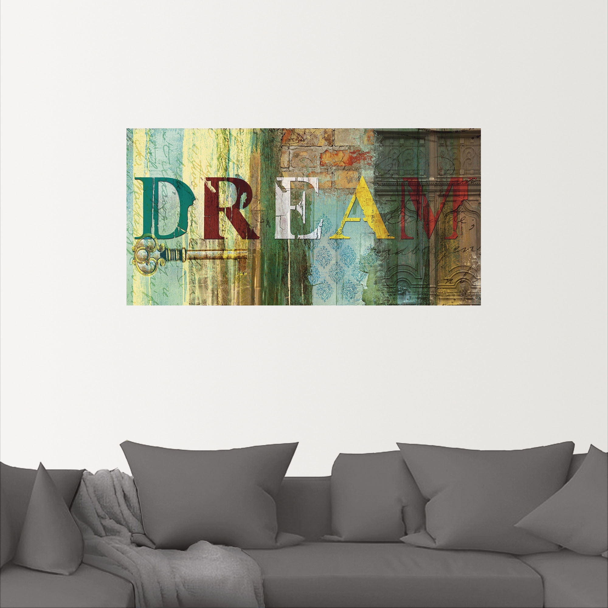 Artland Wandbild »Traum«, Sprüche & Texte, (1 St.), als Leinwandbild, Poster, Wandaufkleber in verschied. Größen