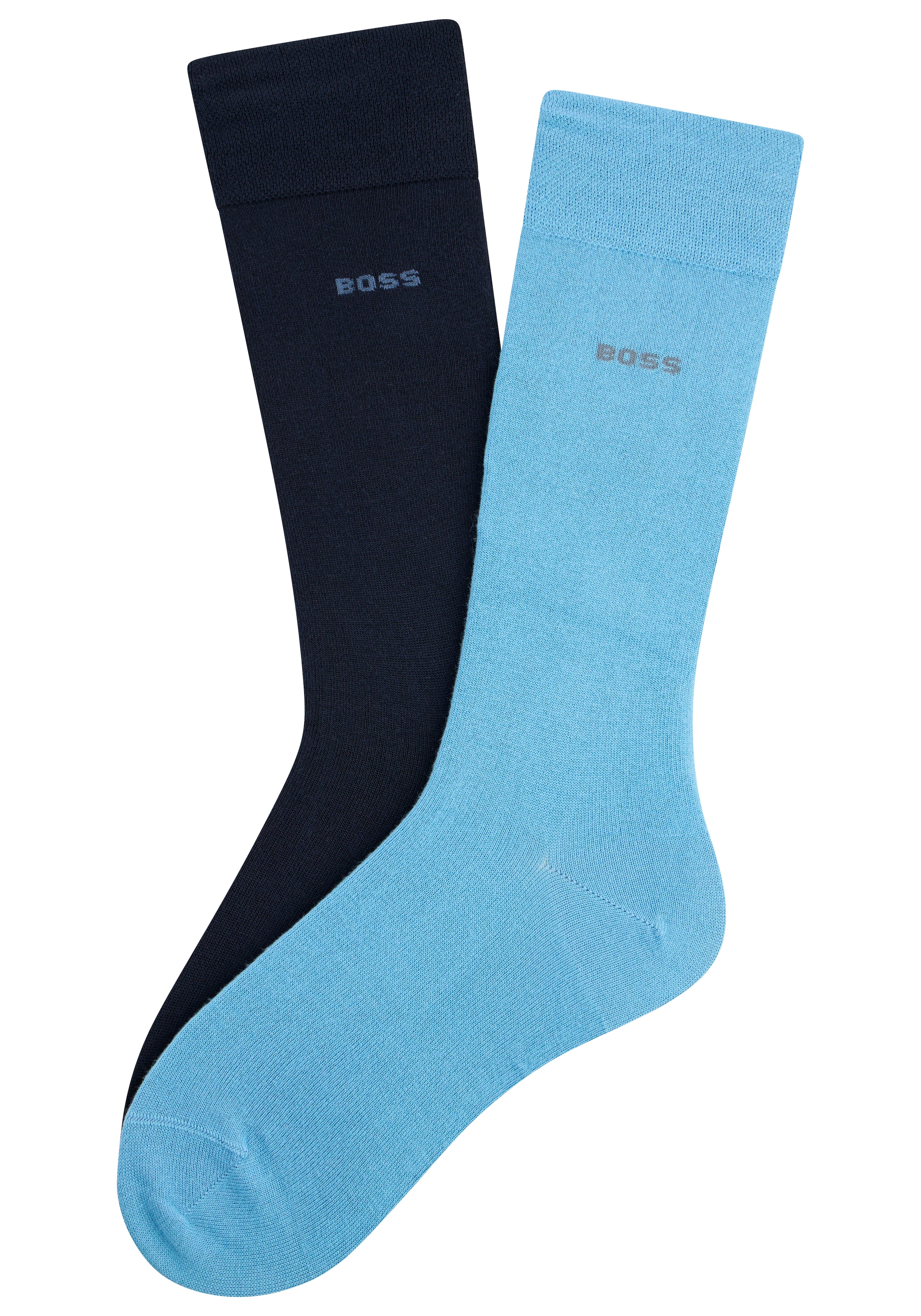 BOSS Businesssocken »2P RS Bamboo 1027« Packung, 2 Paar tlg. mit Strickbündchen