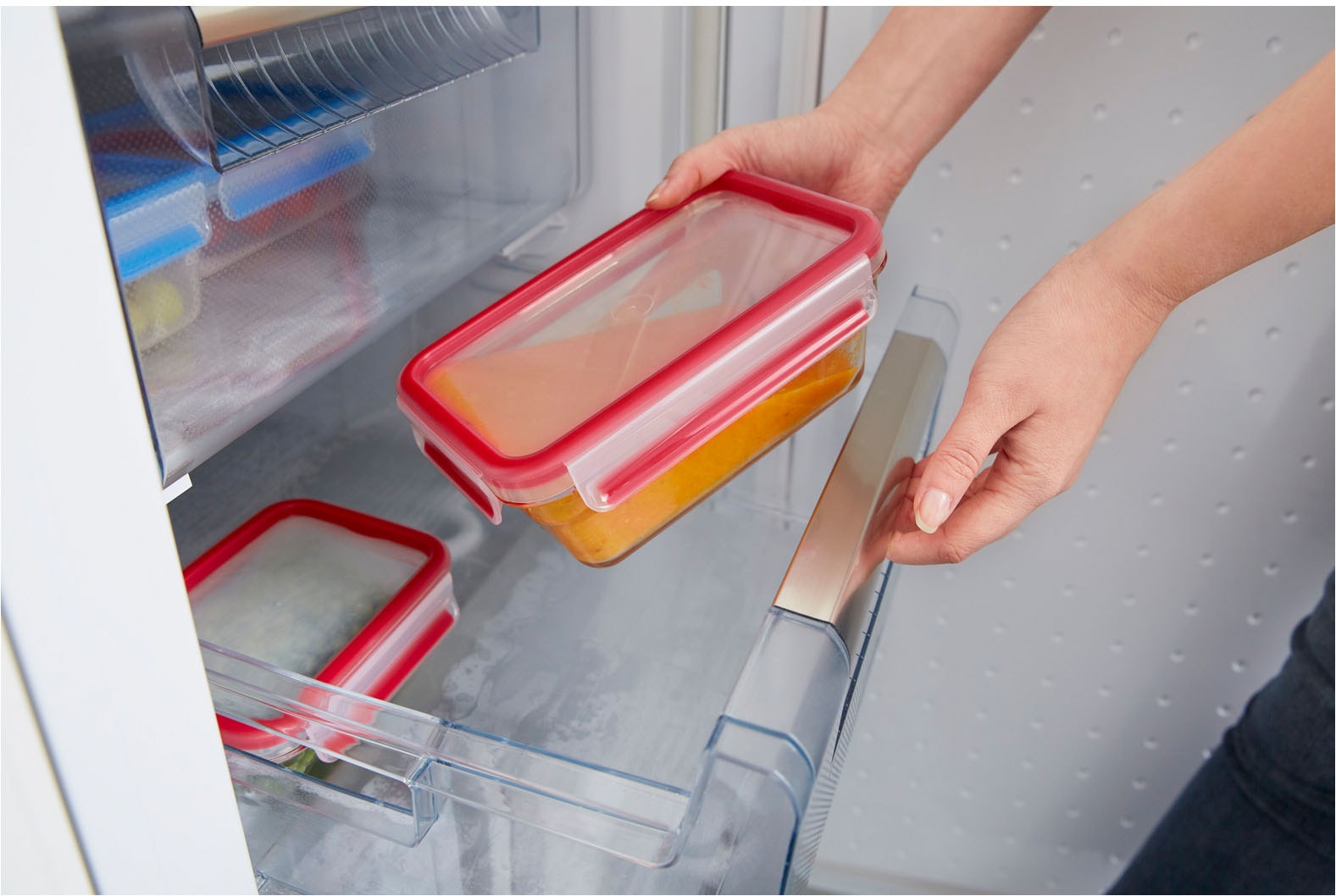 Emsa Frischhaltedose »Clip & Close Glas Set, rechteckig, 100 % dichte Aufbewahrungsboxen« Set, 4 Dosen mit Deckel, 4 tlg. spülmaschinen-, gefrier-, backofen-, mikrowellenfest