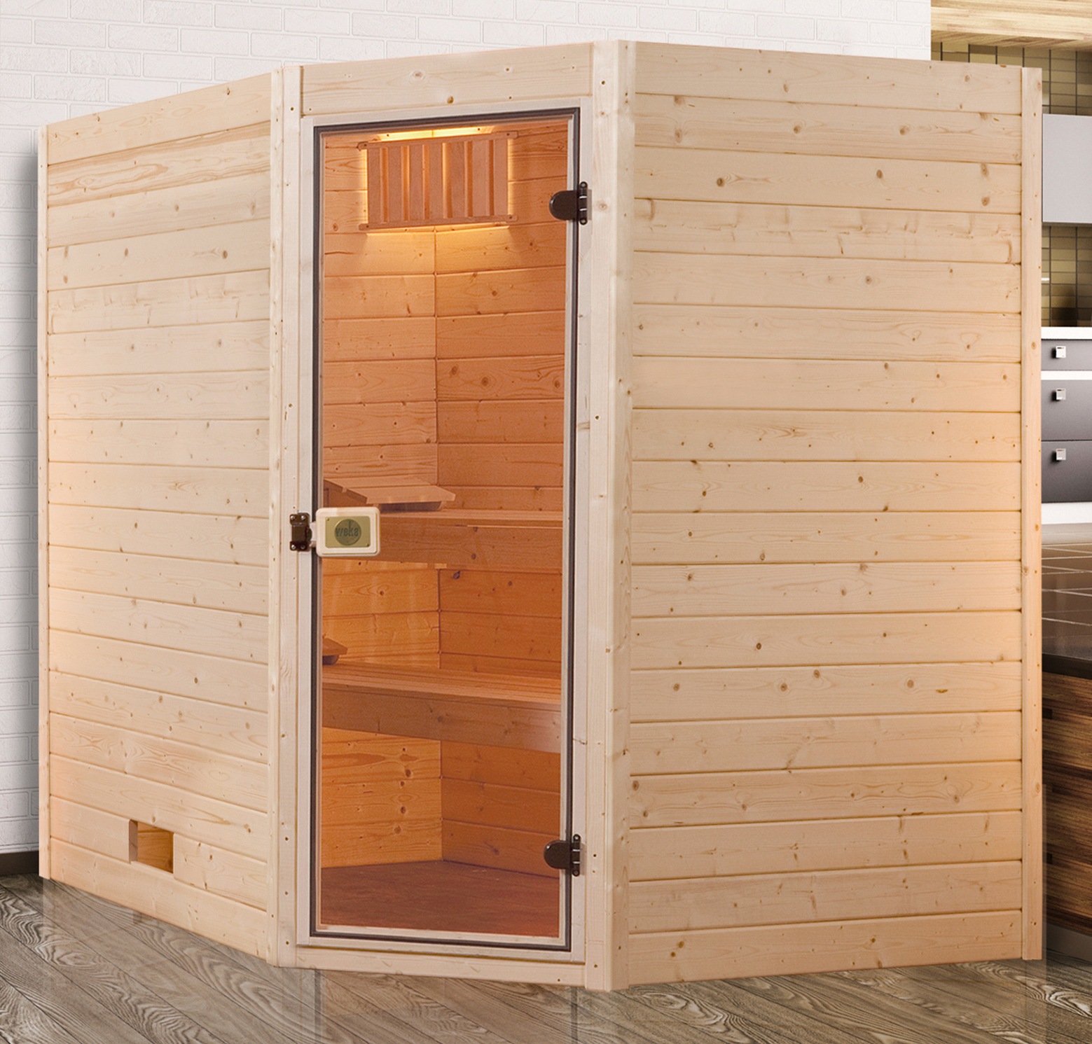 weka Sauna »Valida Eck 3«, ohne Ofen