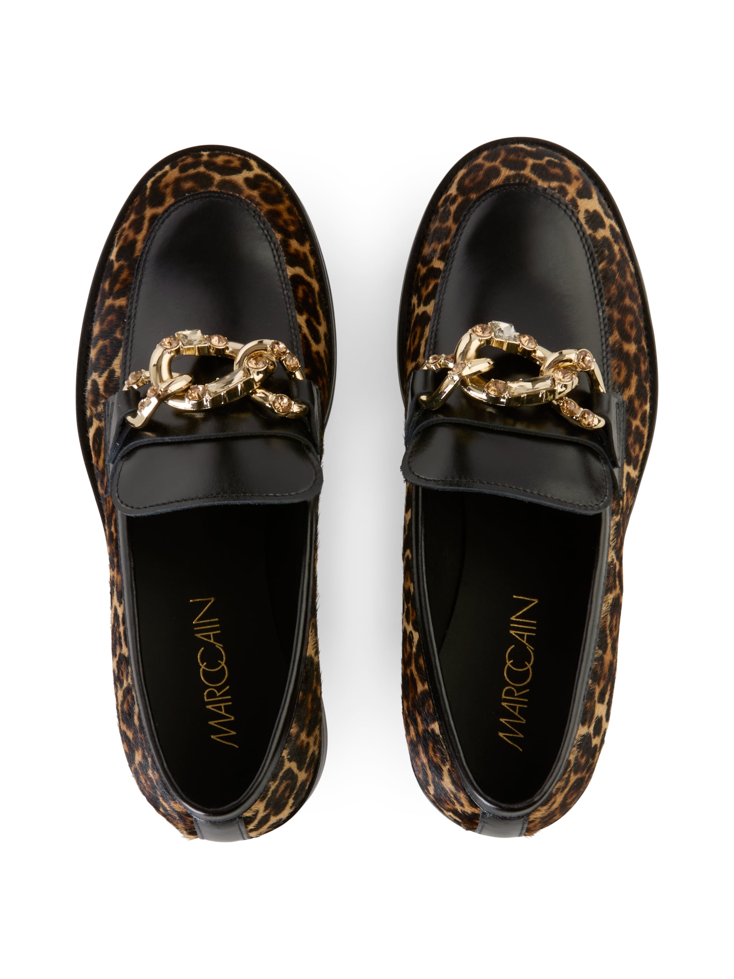 Marc Cain Loafer »Collections Feminine Rigour«, Slipper, Mokassin, Flats mit allover Leo-Print