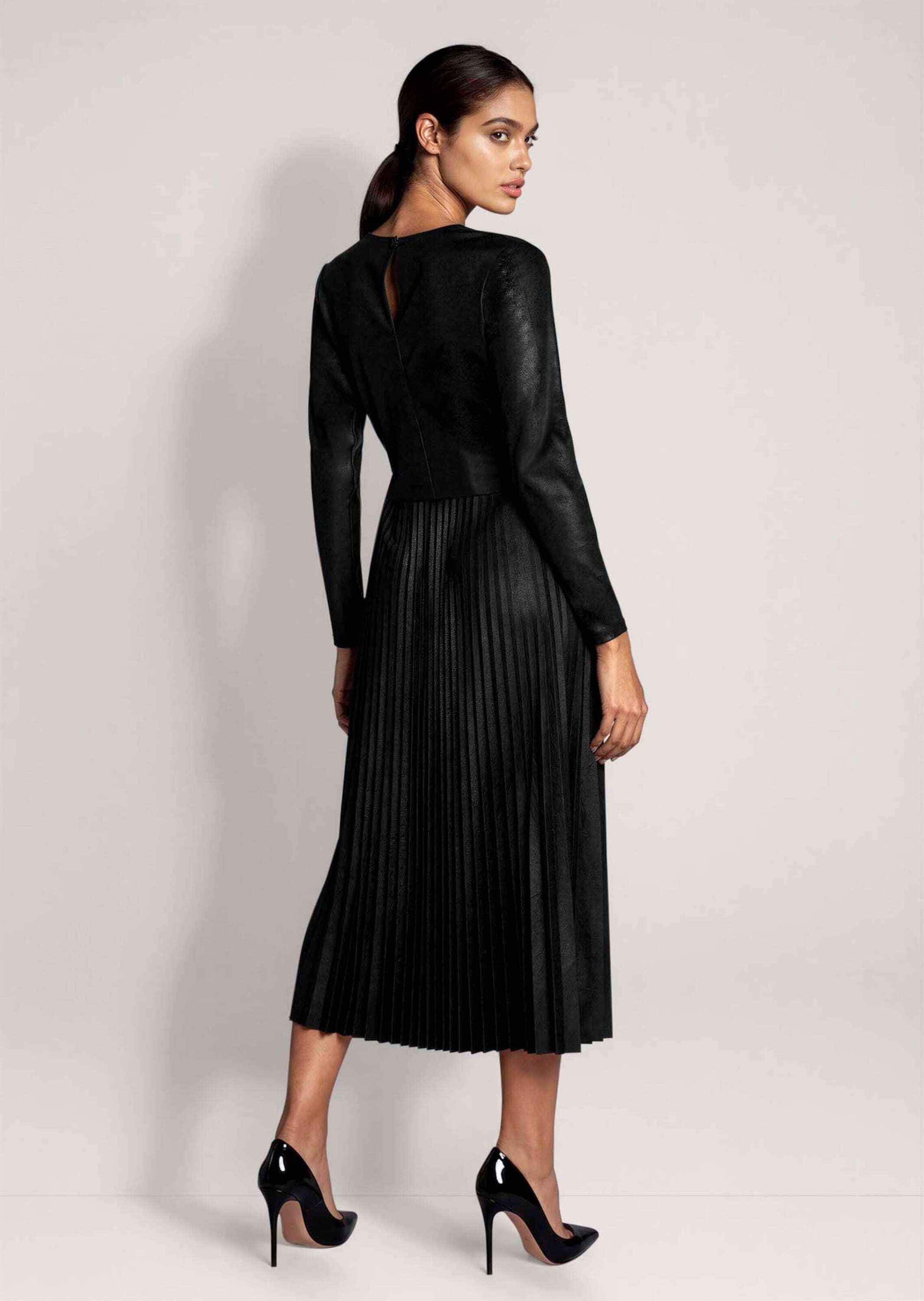 MADELEINE Midikleid »Kleid Jerseykleid mit Plisseerock« Ohne Tasche