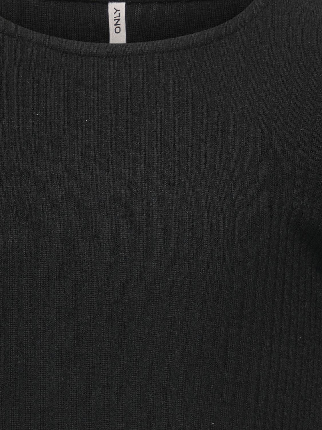 KIDS ONLY Langarmshirt »KOGNELLA L/S O-NECK TOP JRS NOOS«, in kurzer Form und mit süßen Wellenkanten am Saum