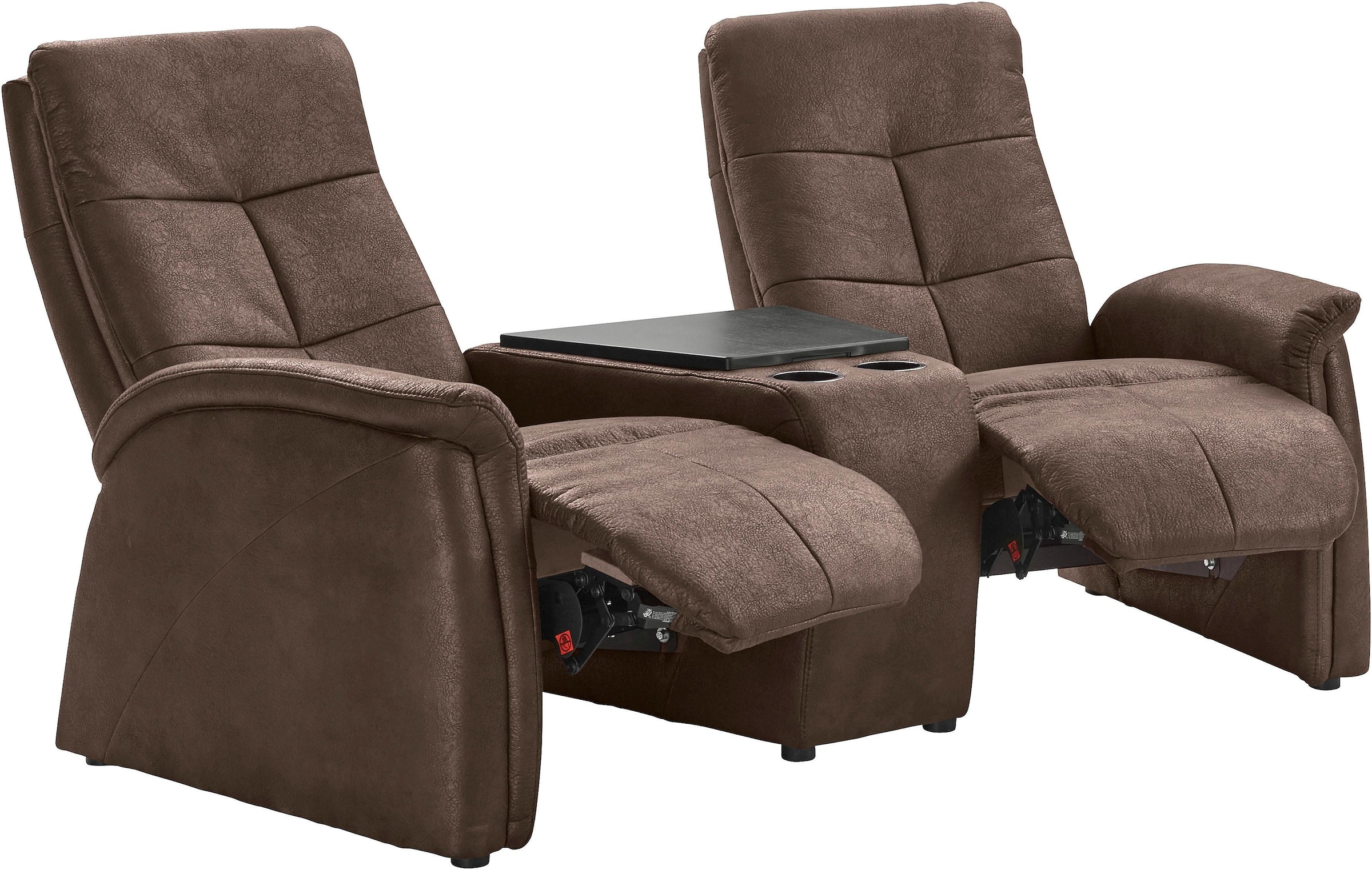 exxpo - sofa fashion 2-Sitzer »Tivoli, Kinosofa mit Relaxfunktion, mit Ablagetisch und Stauraum«, bequem und komfortabel
