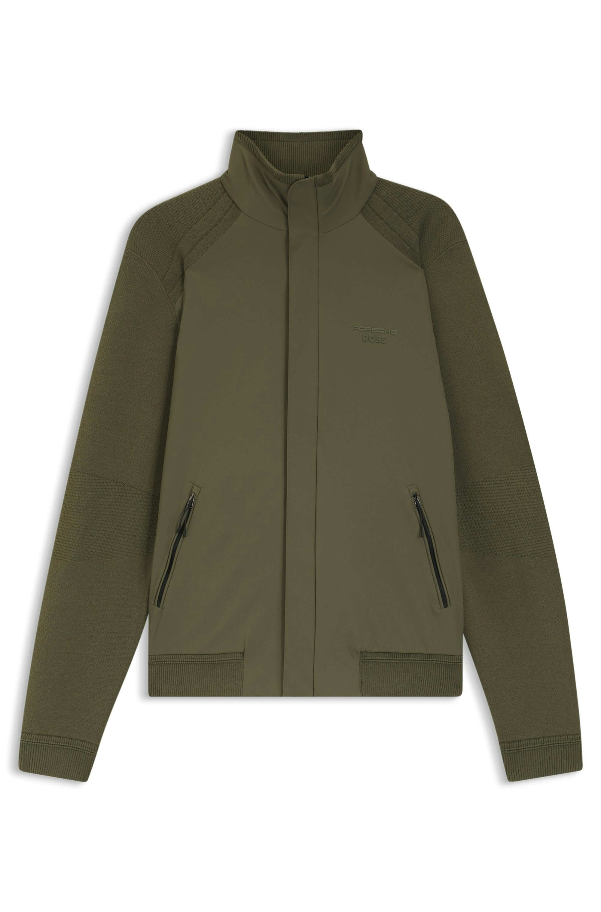 BOSS GREEN Hybridjacke »Porsche Spirit 70 Capsule Collection« Premium Herrenmode Limited Seidenmix Tech Strickqualität Tech Knitwear