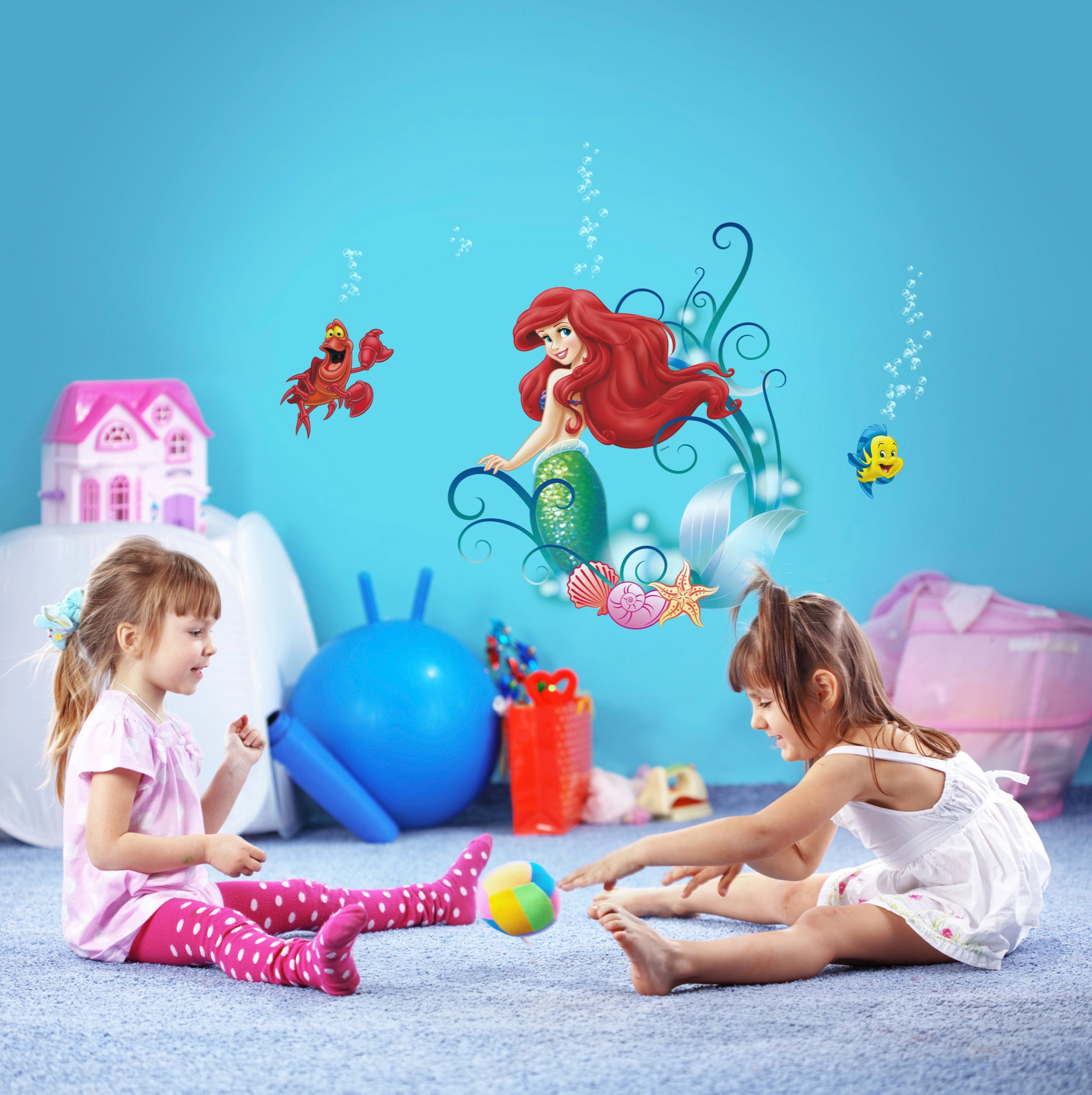Komar Wandtattoo »Arielle - Größe 50 x 70 cm«, (9 St.), selbstklebend, Wandsticker, Kinderzimmer