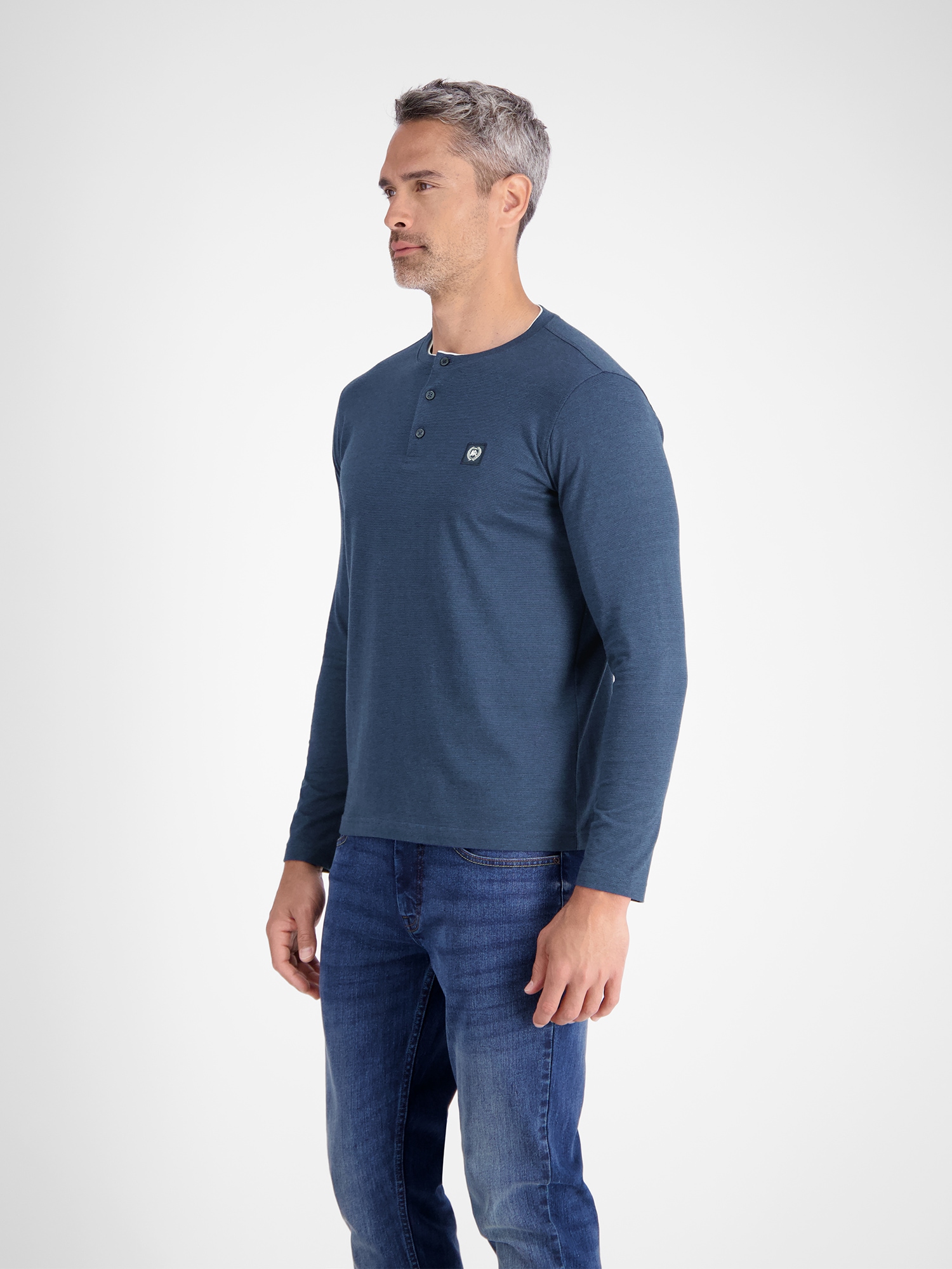LERROS Sweatshirt »LERROS Serafino-Langarmshirt für Herren«