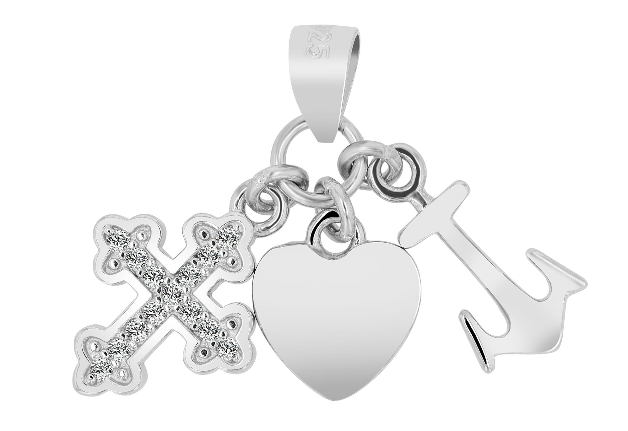 Adelia´s Kreuzanhänger »Damen Anhänger ¿ Kreuz Kreuzanhänger aus 925 Silber«