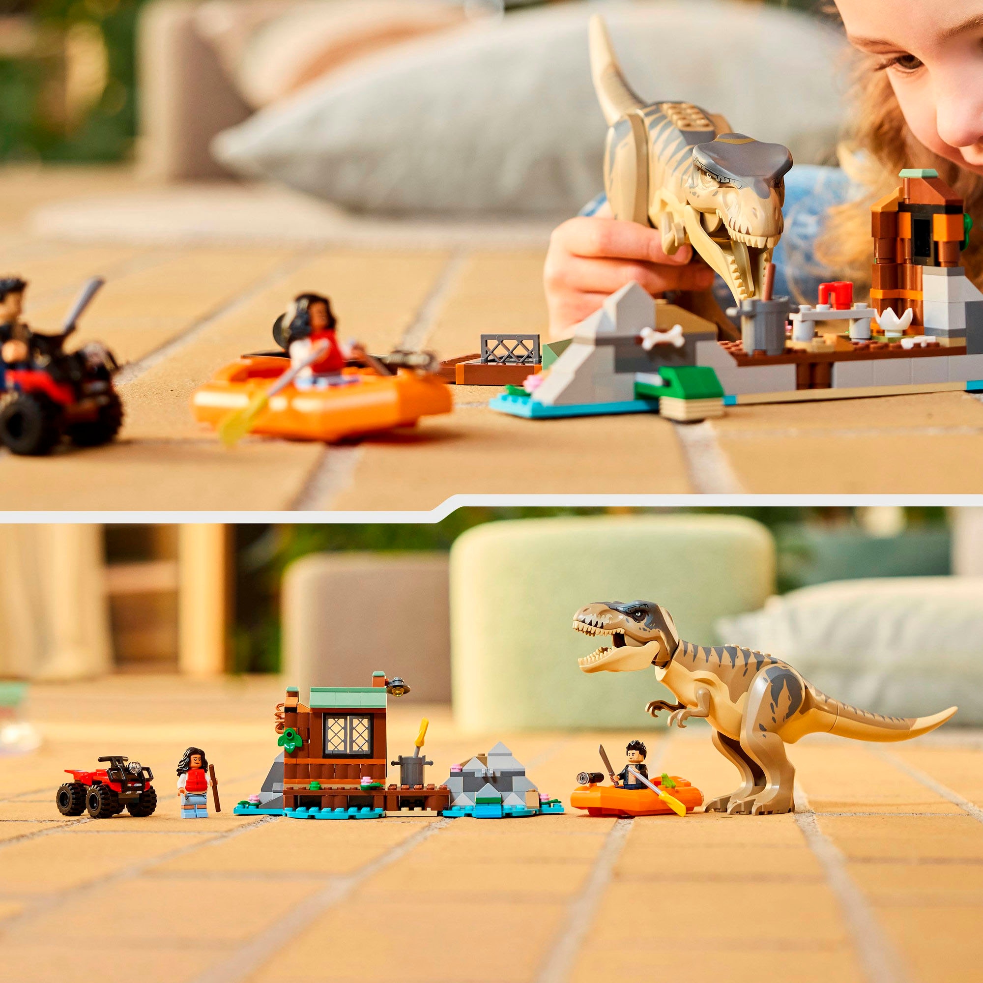 LEGO® Konstruktionsspielsteine »Flucht vor dem T.Rex (76975), LEGO Jurassic World«, (199 St.), Made in Europe