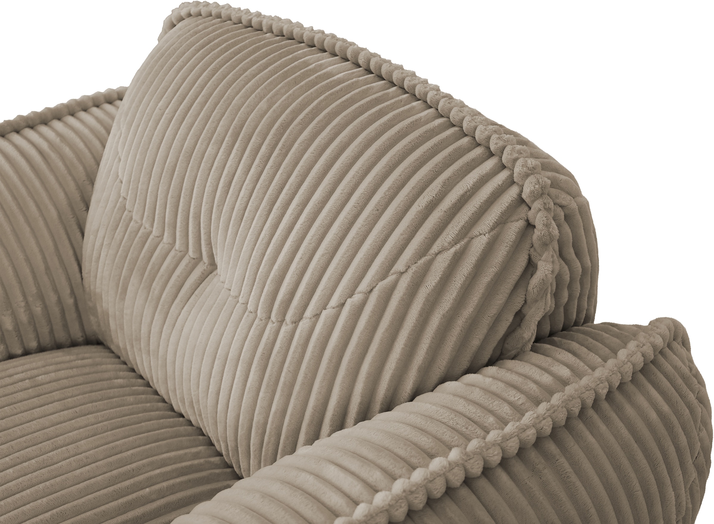 TRENDMANUFAKTUR Sessel »Be Fluffy, mit Rundumbezug, moderner breiter Kedernaht« mit softem Sitzkomfort, in hochwertigem Breitcord mit weicher Haptik