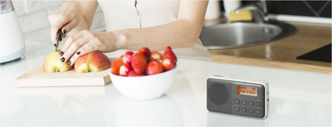 Sangean Digitalradio (DAB+) »DPR-64 (Pocket 640)«, (Digitalradio (DAB+)-FM-Tuner mit RDS), integr. Akku, Lautsprecher