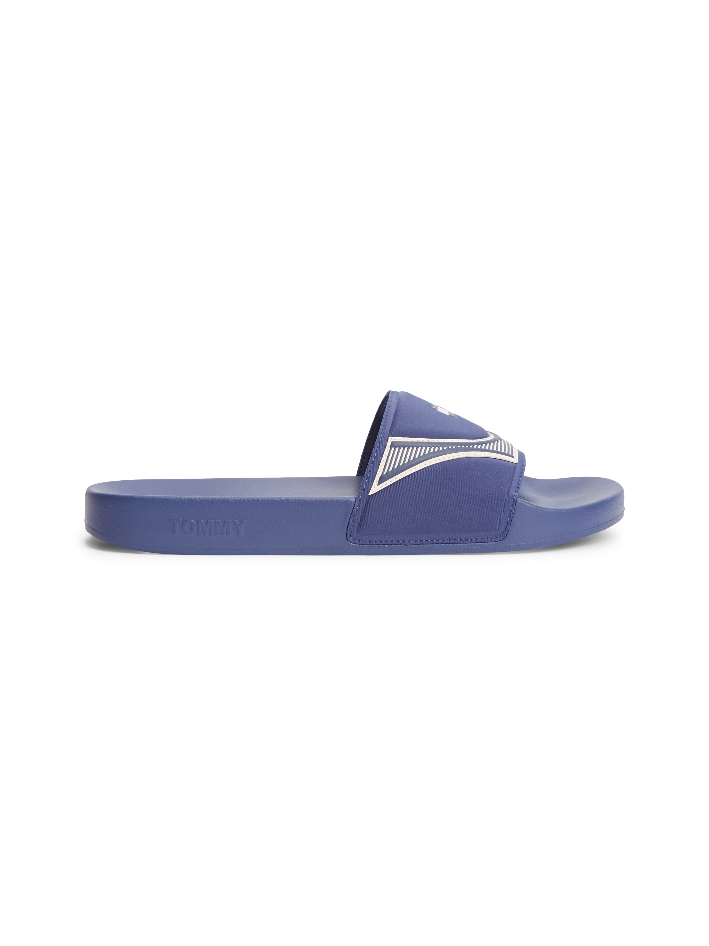 Tommy Jeans Pantolette »TOMMY JEANS SEASONAL POOL SLIDE«  Poolslides, Sommerschuh, Schlupfschuh mit Kontrastbesätzen