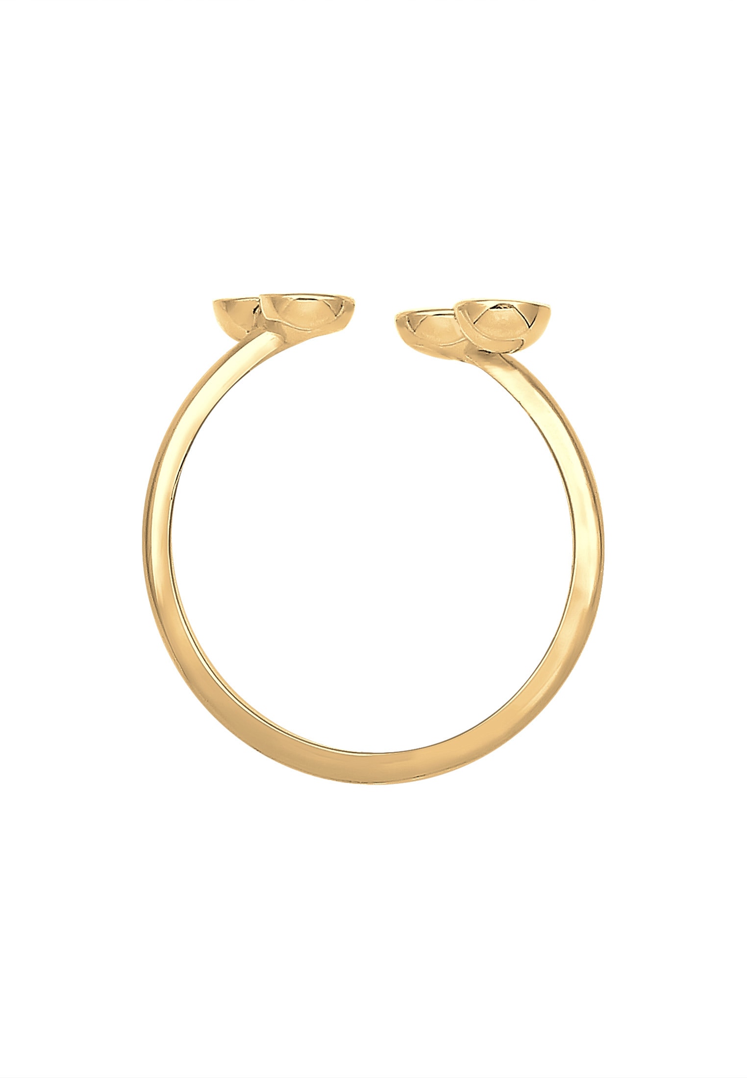 Elli Silberring »Ring Kreis PLättchen Look Offen Verstellbar 925 Sterling Silber«